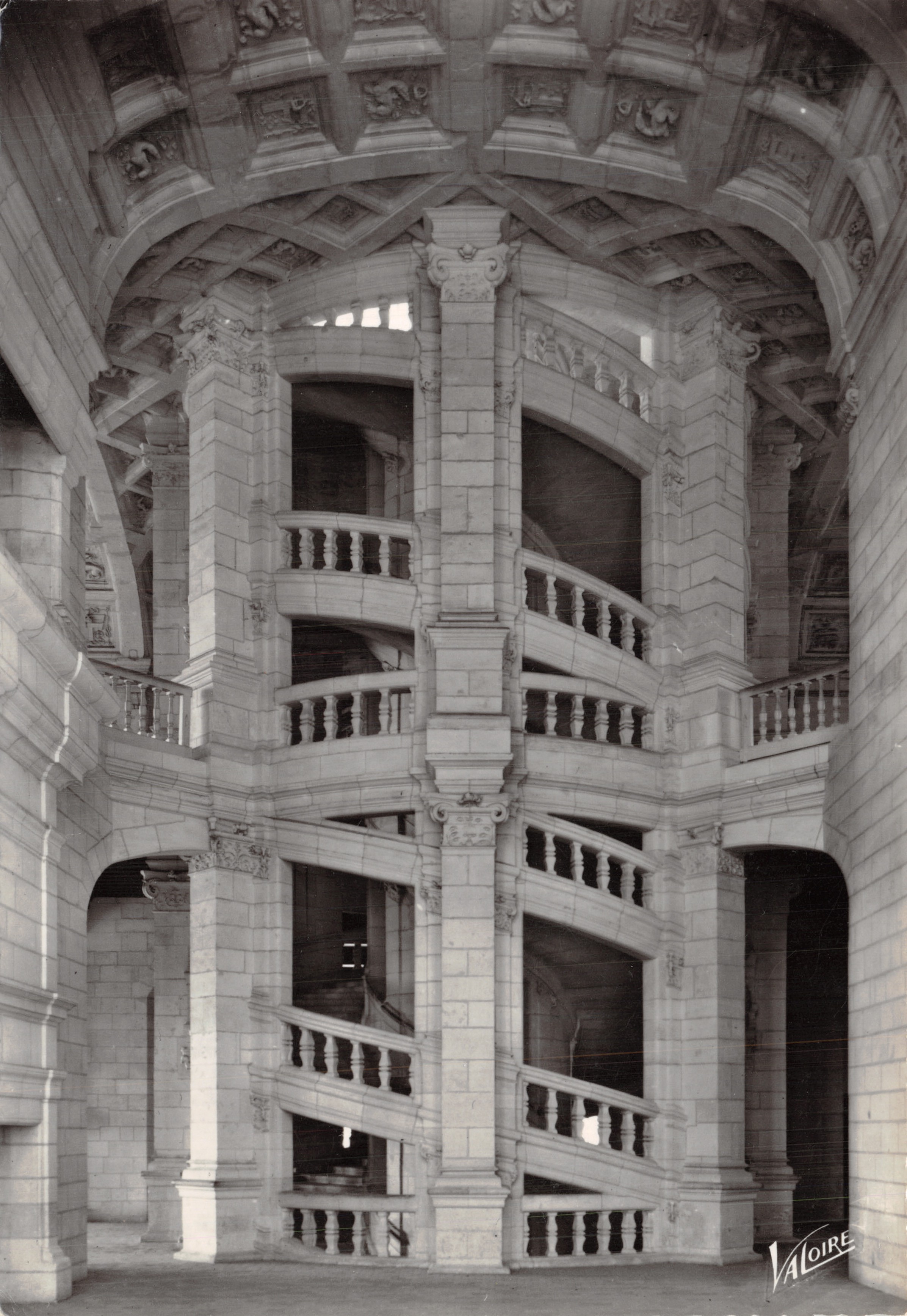 Chambord — scalinata a doppia spirale — Valoire