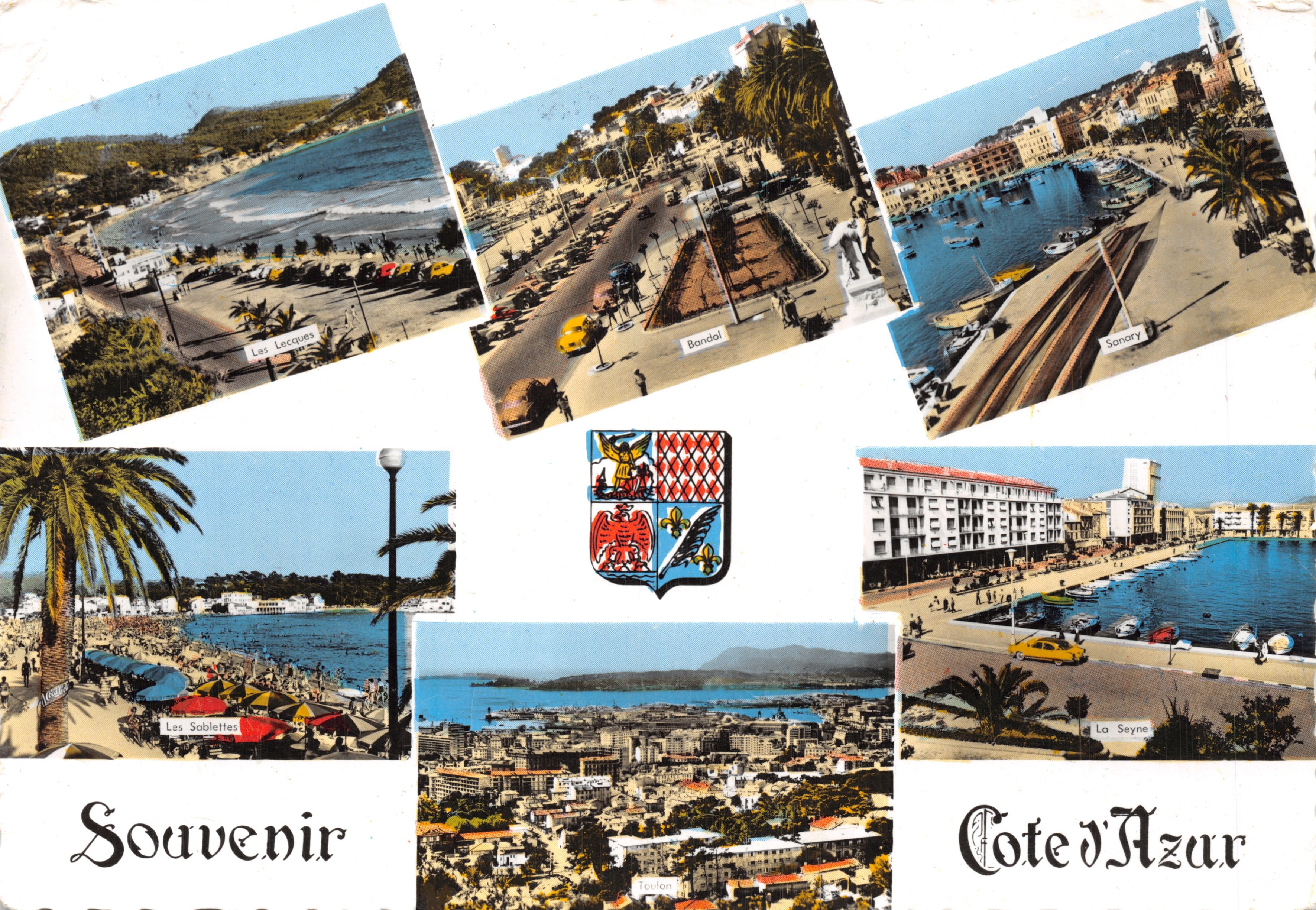 Côte d'Azur — Panoramablick auf Les Lecques, Bandol, Sanary, Les Sablettes und La Seyne — Verlag ROMACOLOR