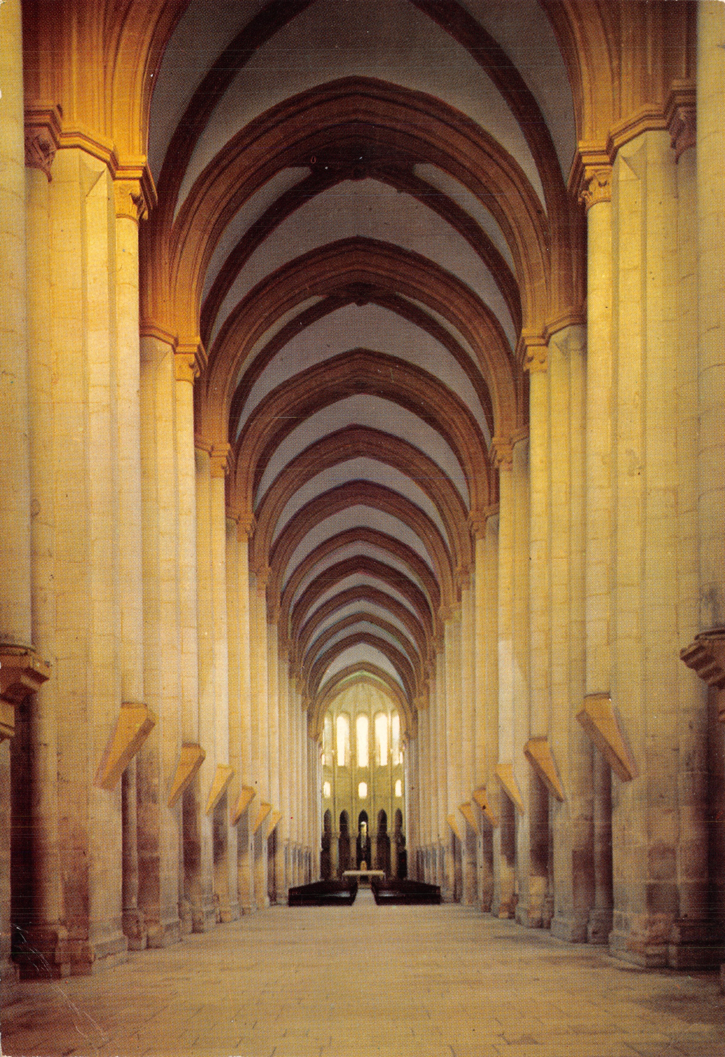Monasterio de Alcobaça — Nave central — Edición de Joaquim António da Fonseca