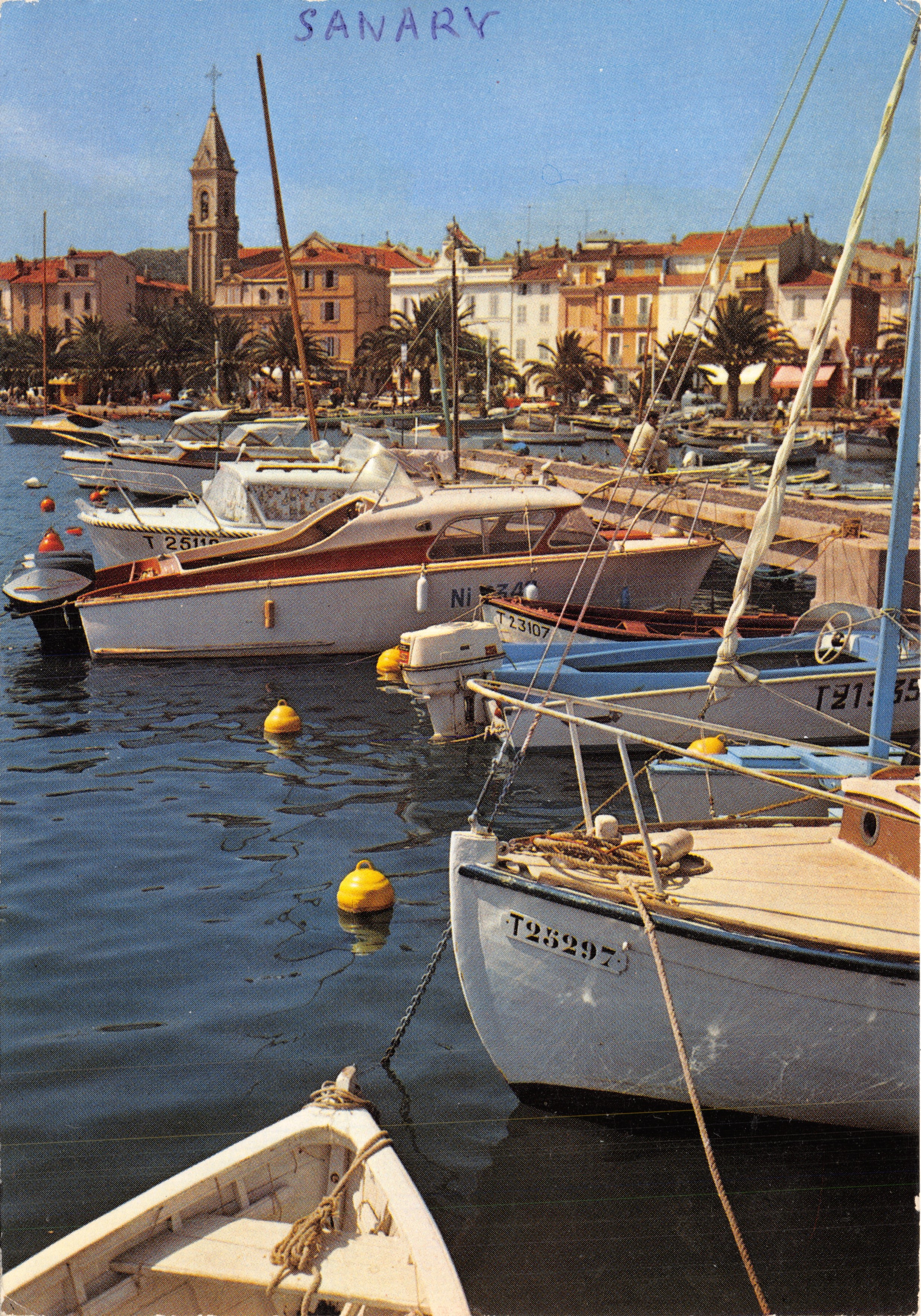 Sanary — porto con barche e chiesa — Société Éditions de France