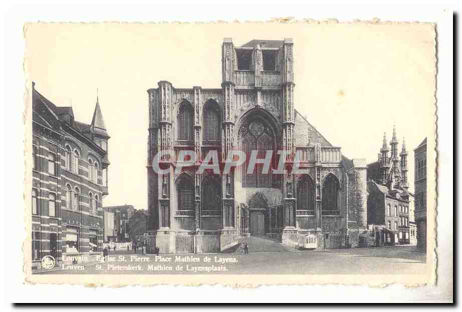 Leuven - St. Pieterskerk, Place Mathiën de Layens — CPA/CPM