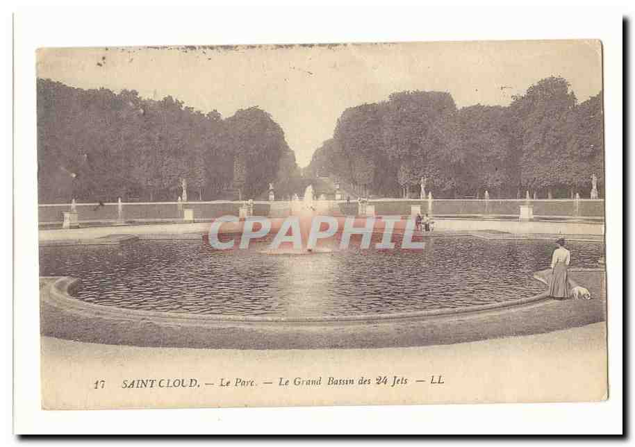 saint Cloud CPA Le parc Le grand bassin des 24 jets