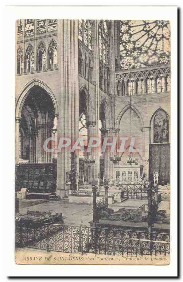 CPA Abbaye de Saint Denis Les tombeaux Transept de gauche