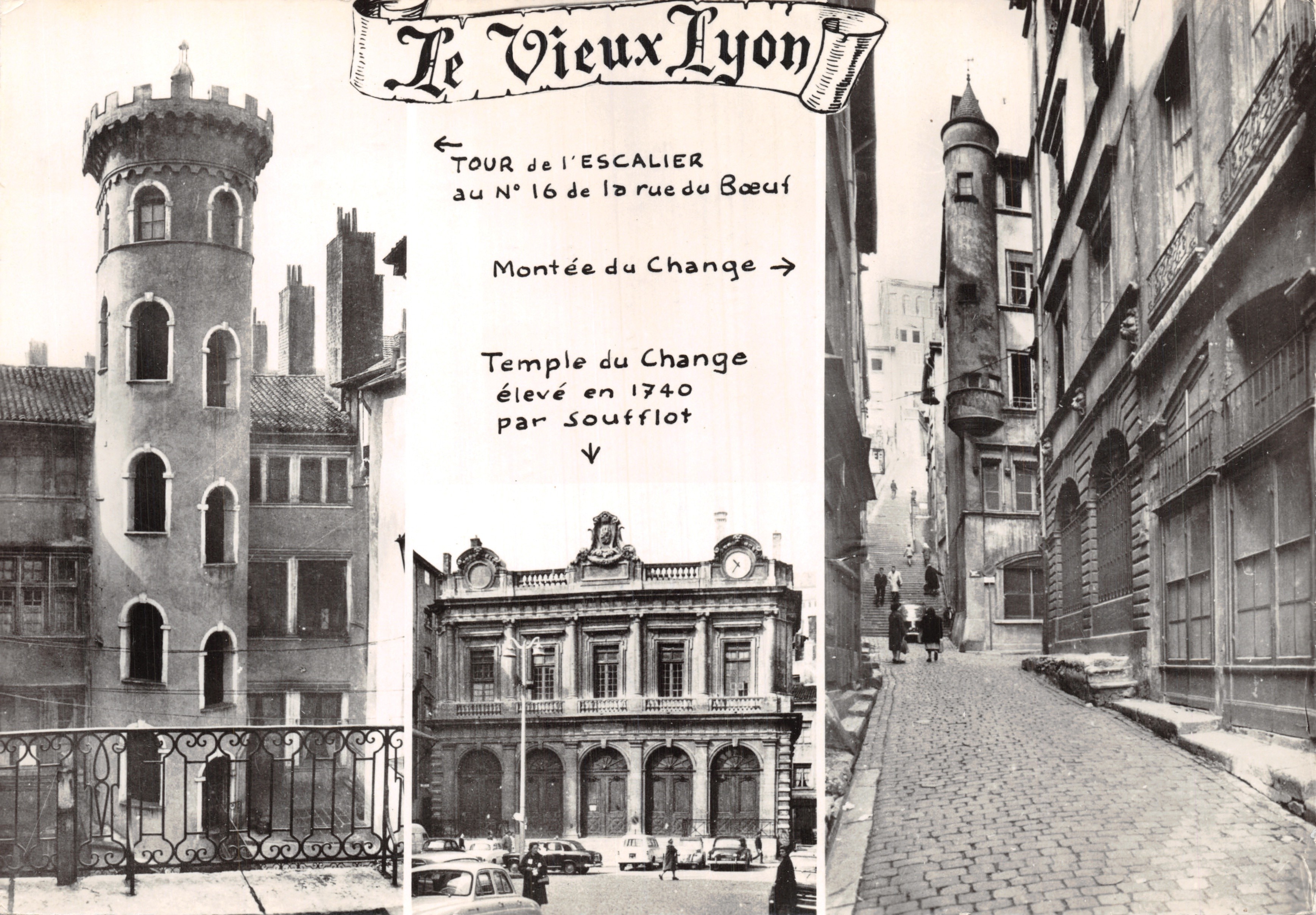 Lyon Antiguo — Tour de l'Escalier y Temple du Change — Les Editions J. CELLARD