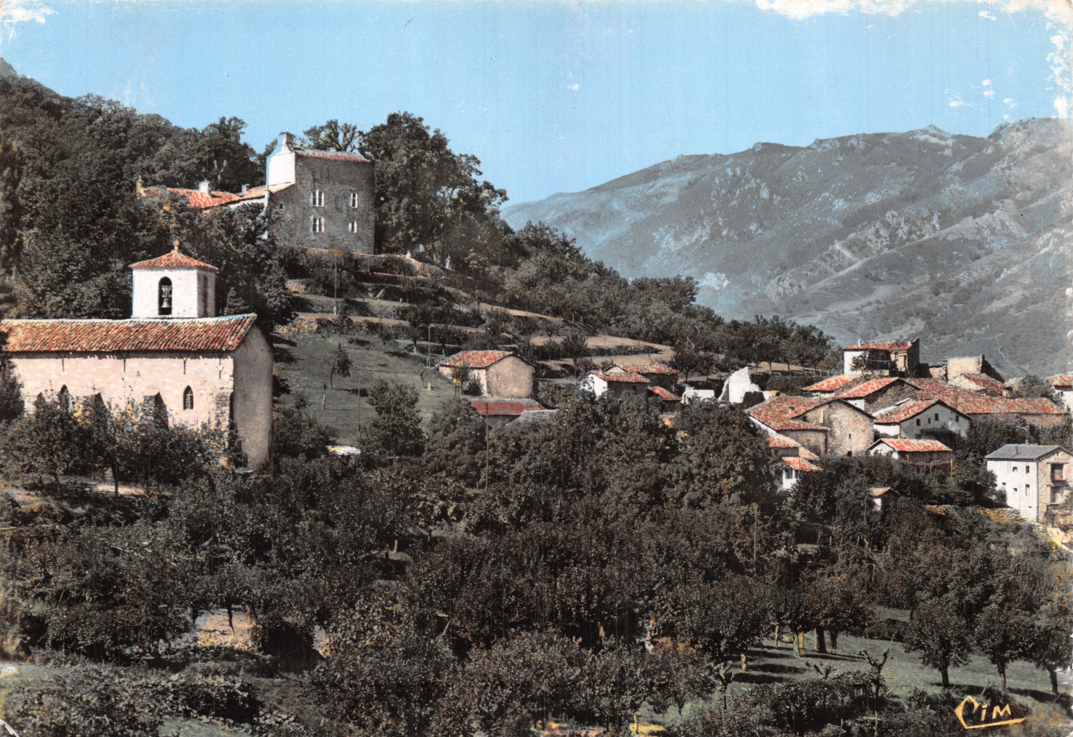 Chastanet — Kirche und Schloss — IMP. CIM