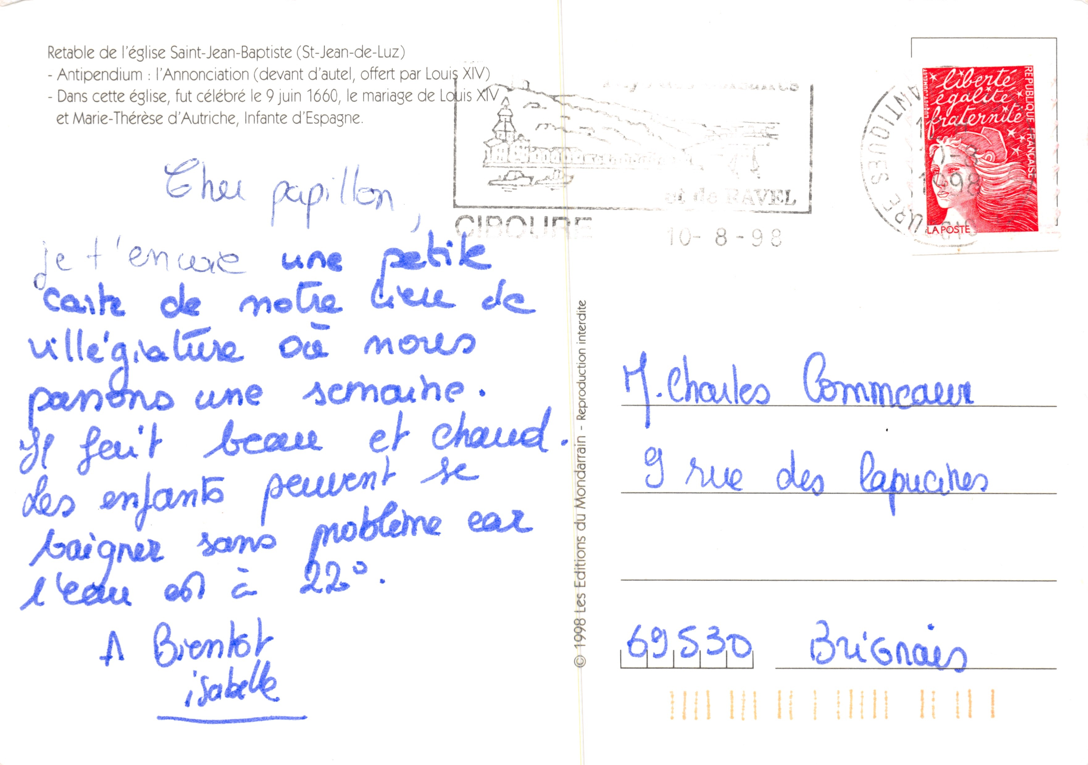 Retabel van de kerk Saint-Jean-Baptiste — St-Jean-de-Luz — Les Éditions du Mondarrain — Achterkant