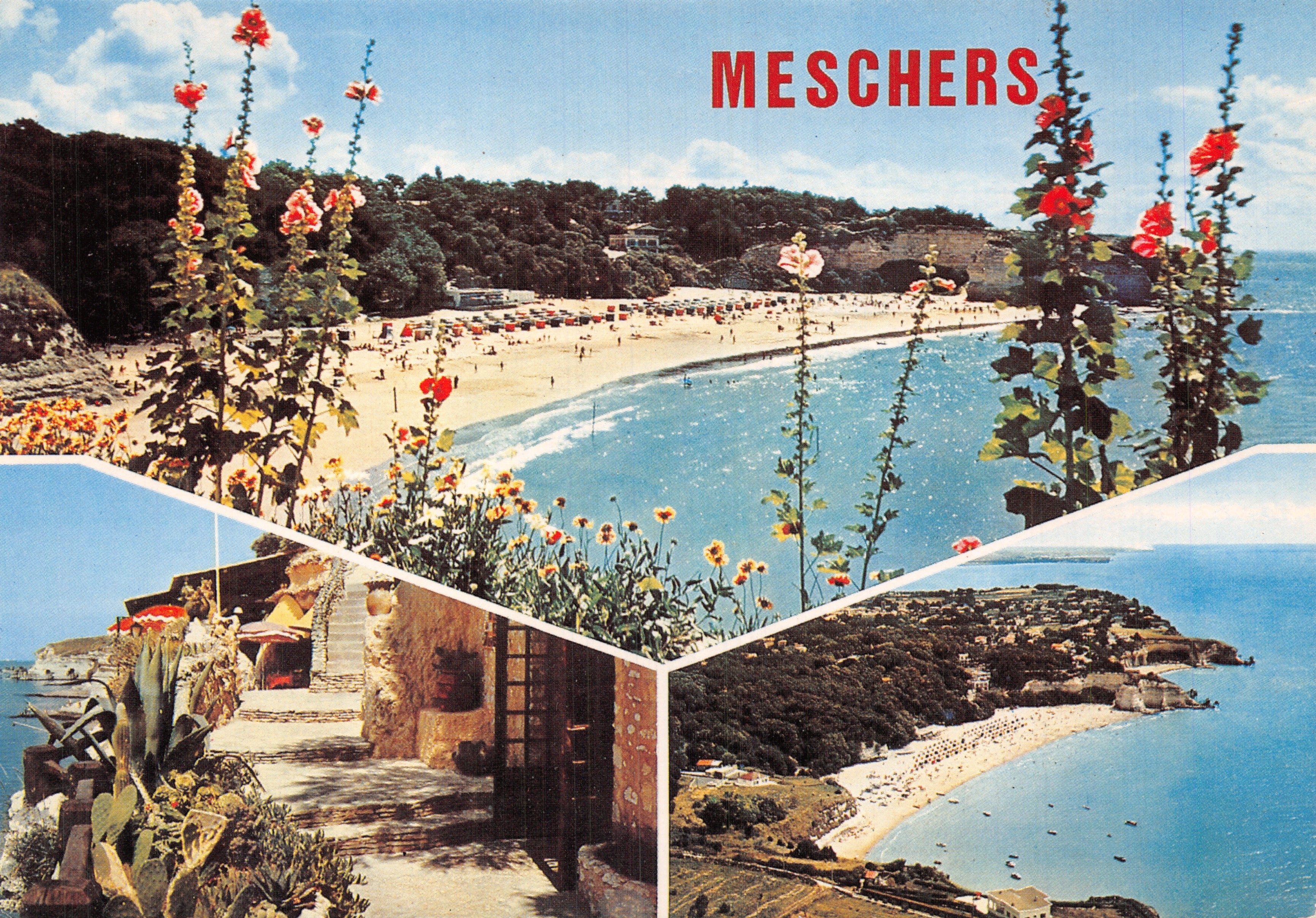 Meschers — Panoramablick auf den Strand und das Dorf — Verlag ARTEAUD Frères, Nantes
