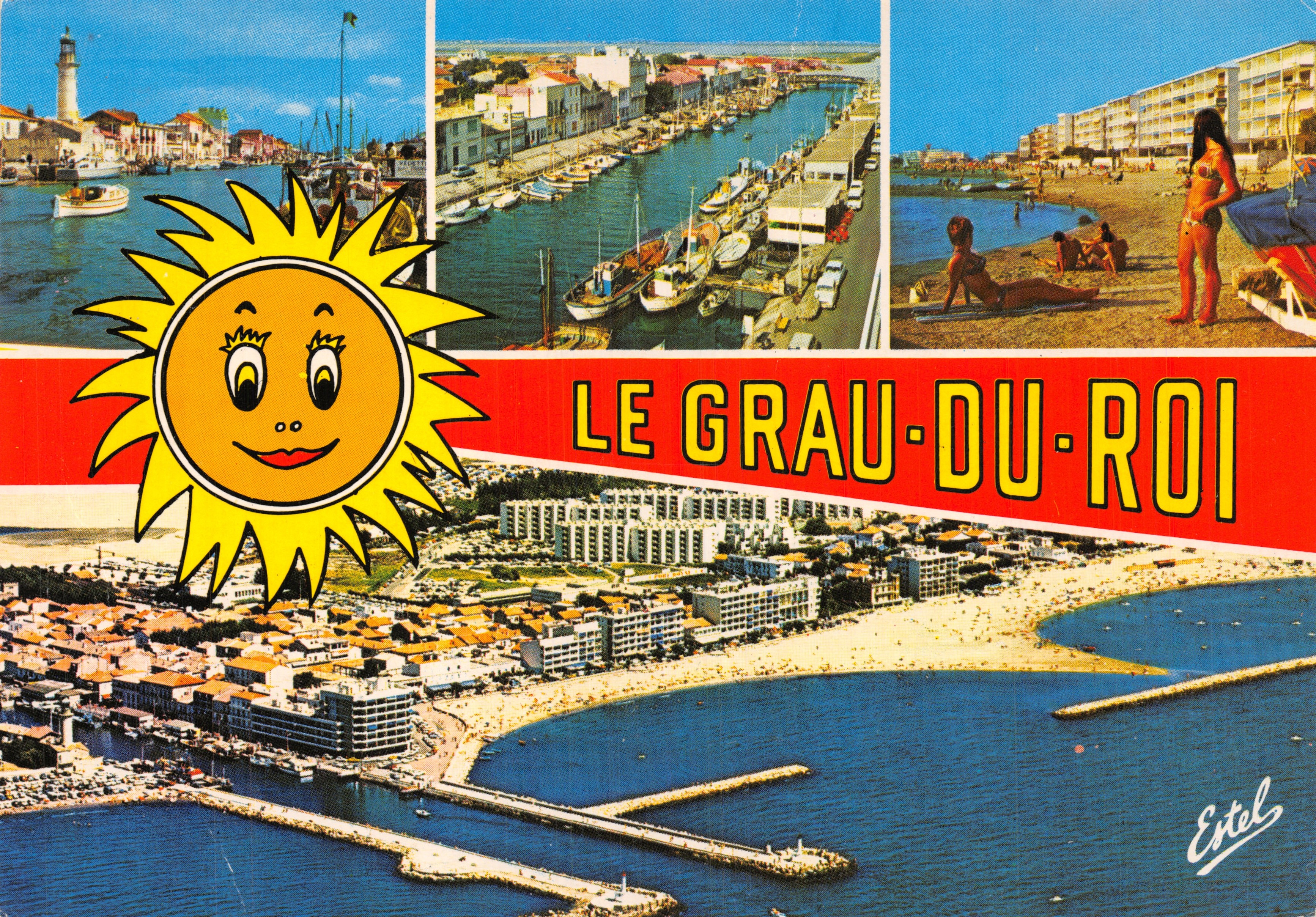 Le Grau-du-Roi — vista generale del porto, della spiaggia e del faro — Estel