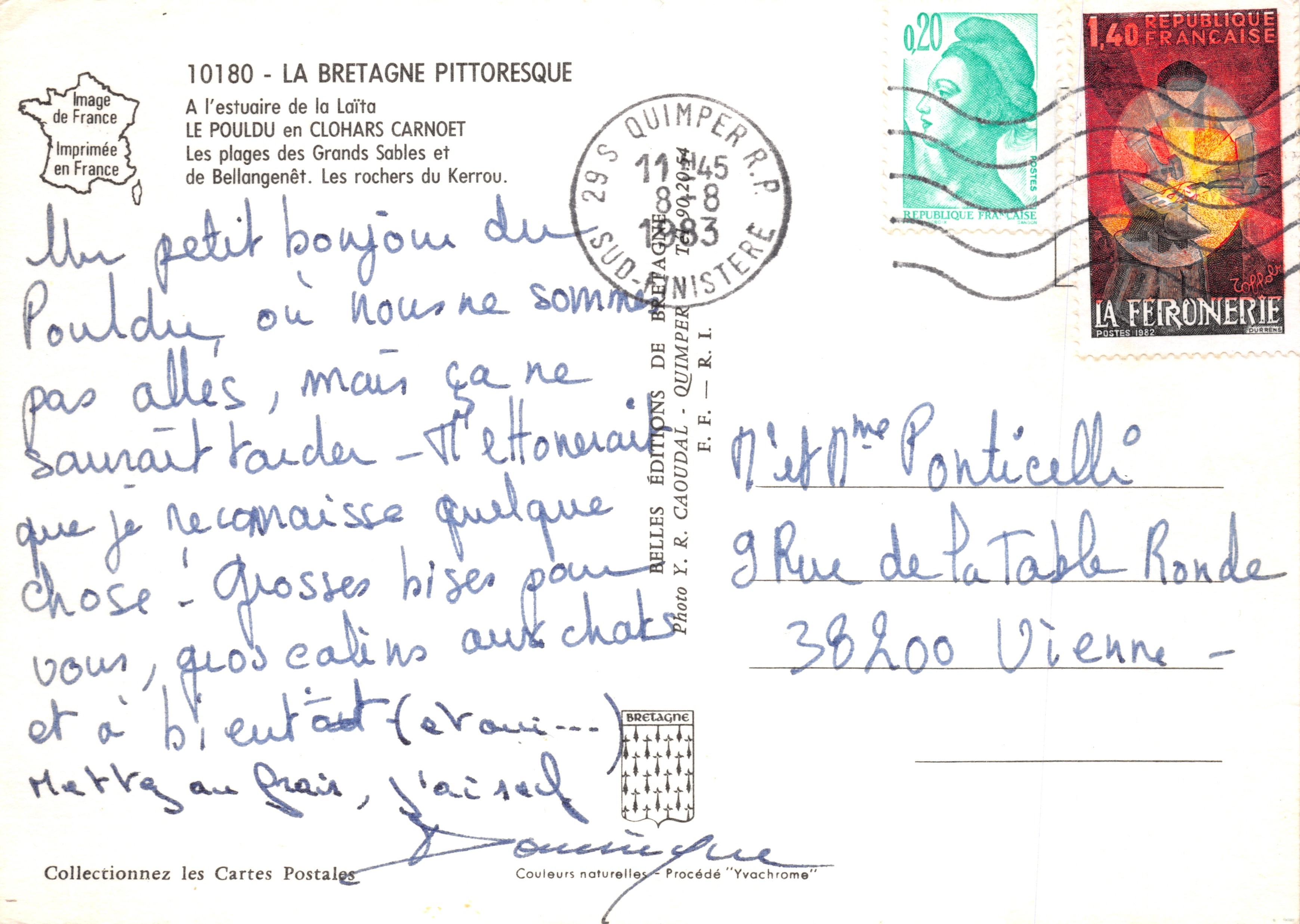 Le Pouldu — vue aérienne et plages — éditeur Y.C.A. — Reverso