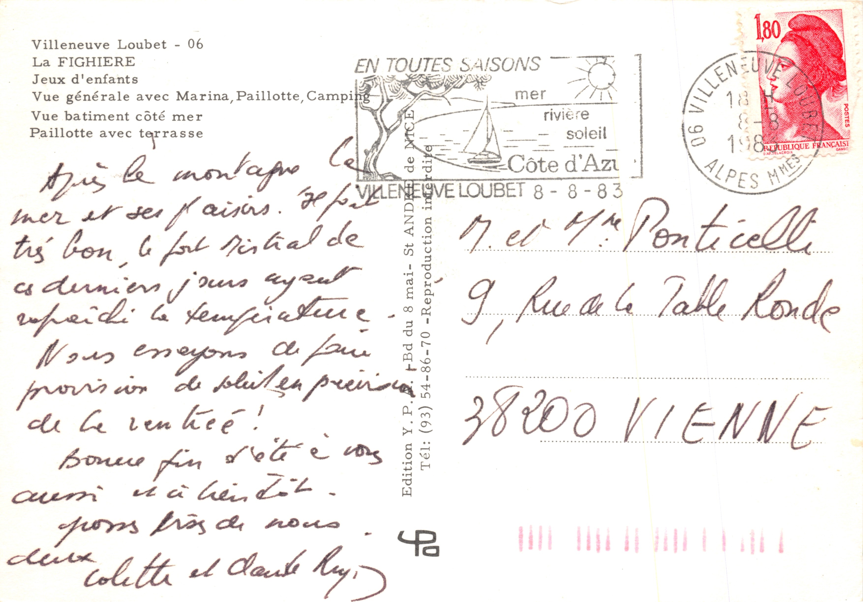 La Fighière — general view of the campsite and buildings — Edition Y.P. 54-86-70 — Back