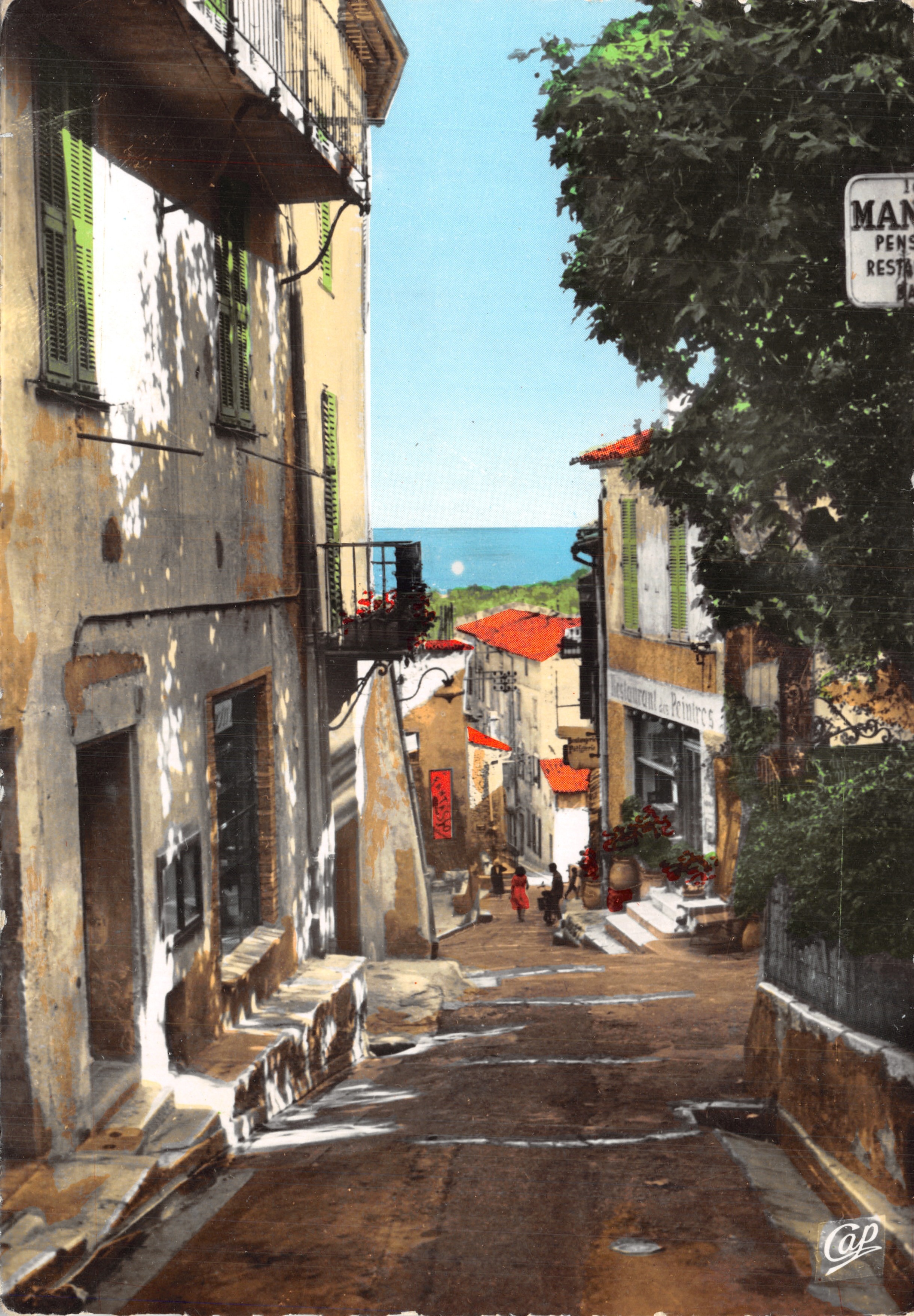 Der Aufstieg zum Dorf — Aussicht in Perspektive zum Meer — Verlag Real-Photo-Cie des Arts Photomécaniques, Nr. 660