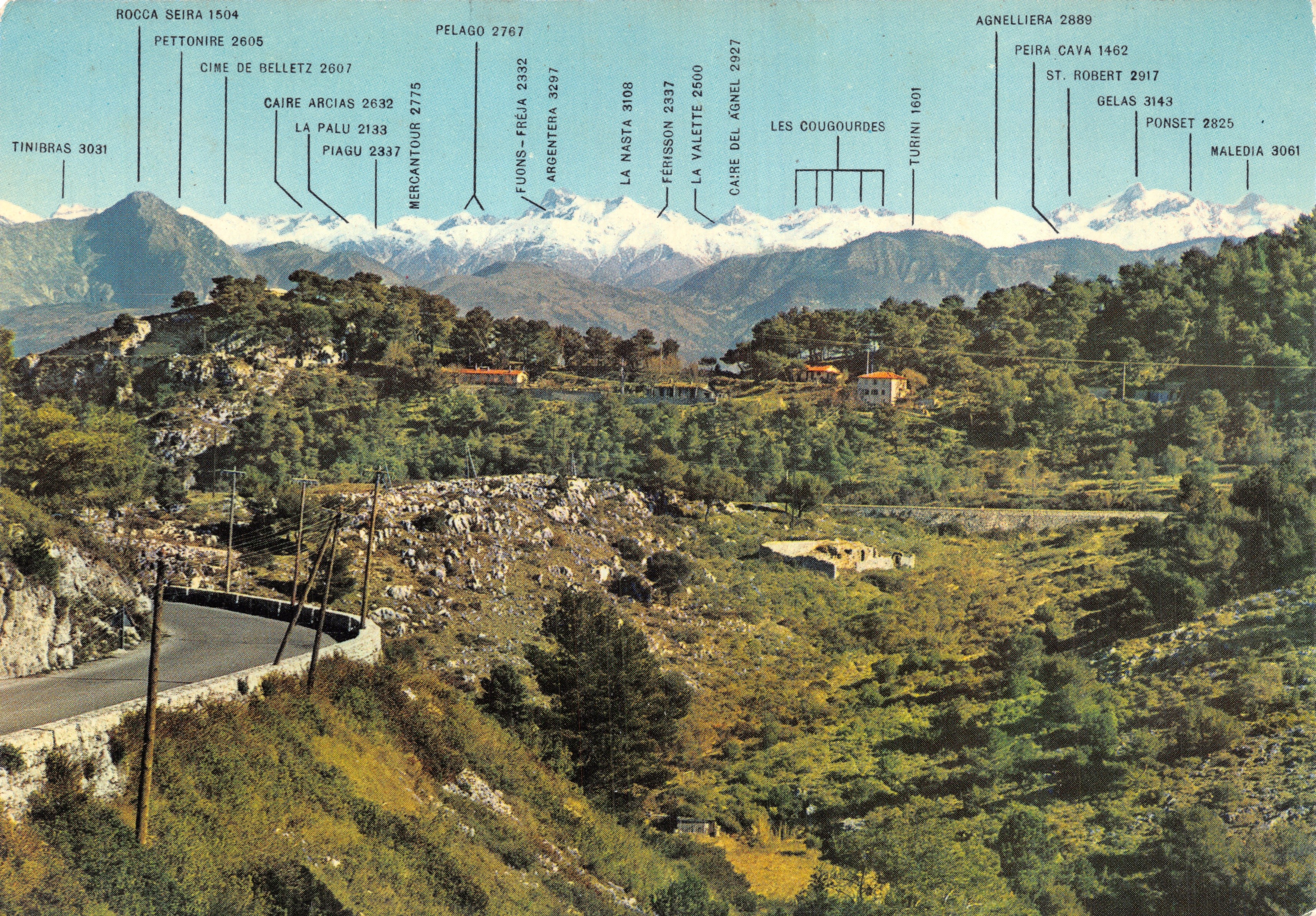 Vista de las Alpes — La Grande Corniche — Editor MAR, Nice