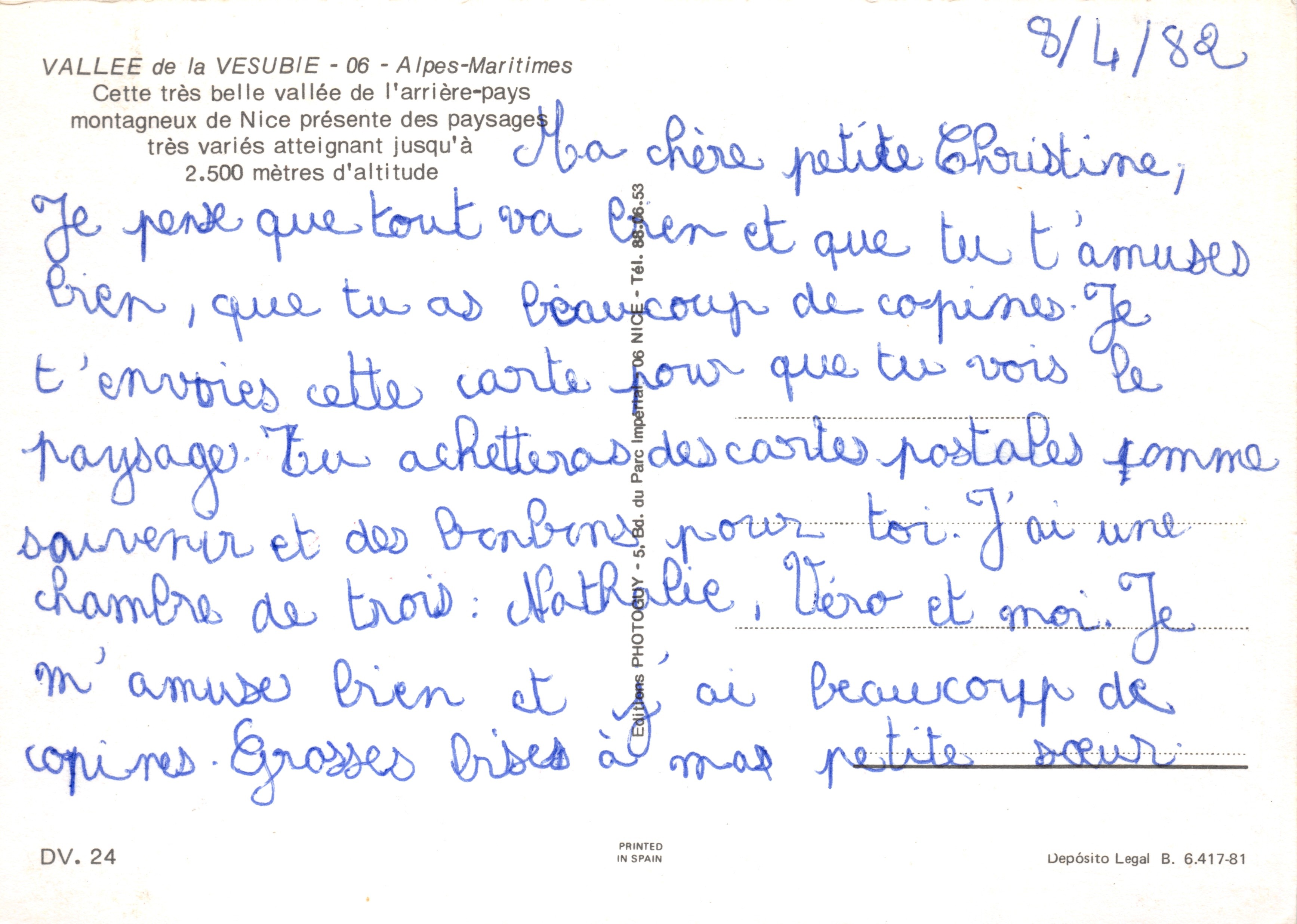 La Valle de la Vésubie — paisajes de Lantosque, Roquebillière, Le Boréon, La Bollène, Saint-Martin, Venanson — Éditions PHOTOGRAPHE, impreso en España — Reverso