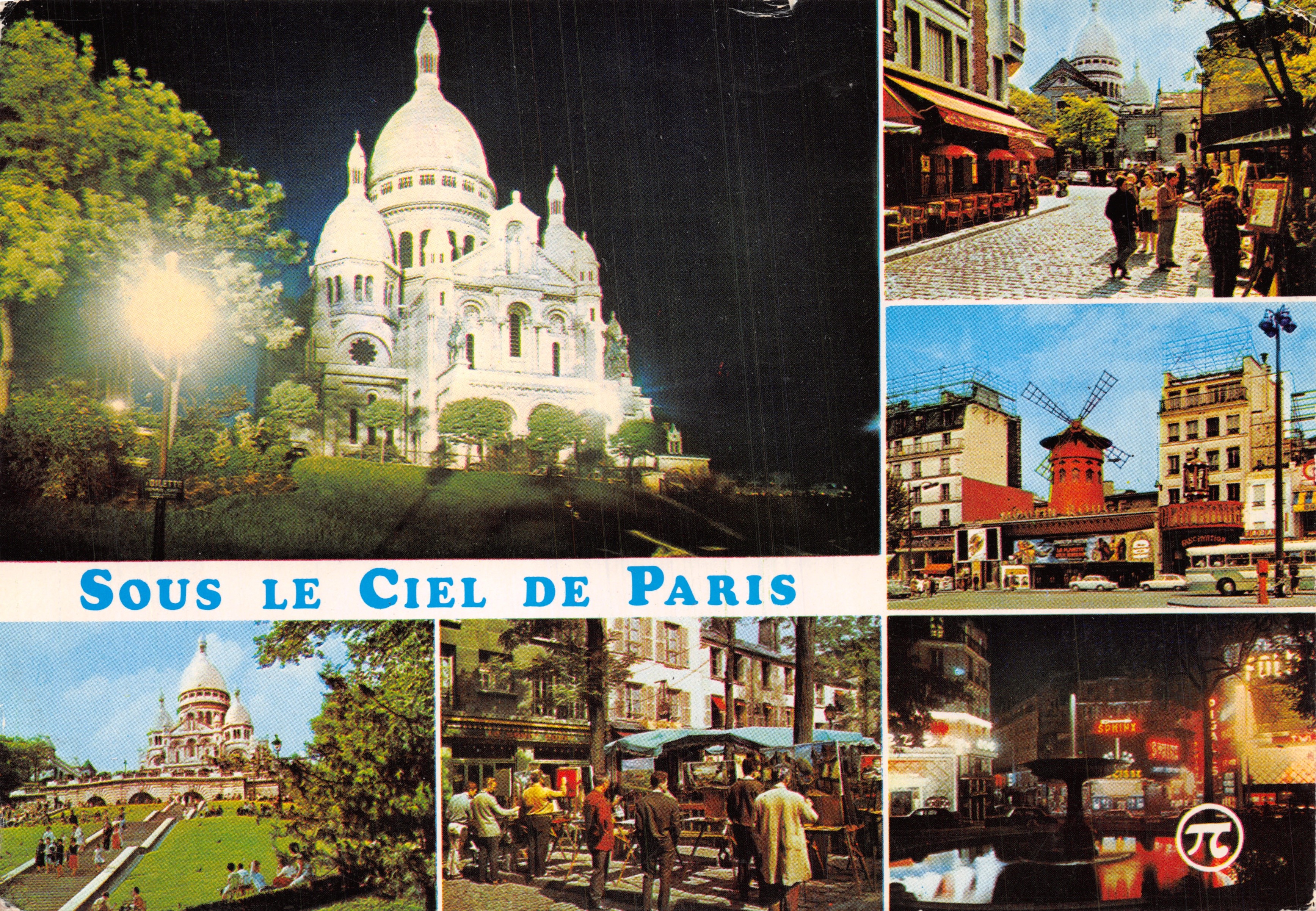 Bajo el Cielo de París — Algunos aspectos de Montmartre y del Sacré-Cœur — Éditions P.I. - Impreso en Italia