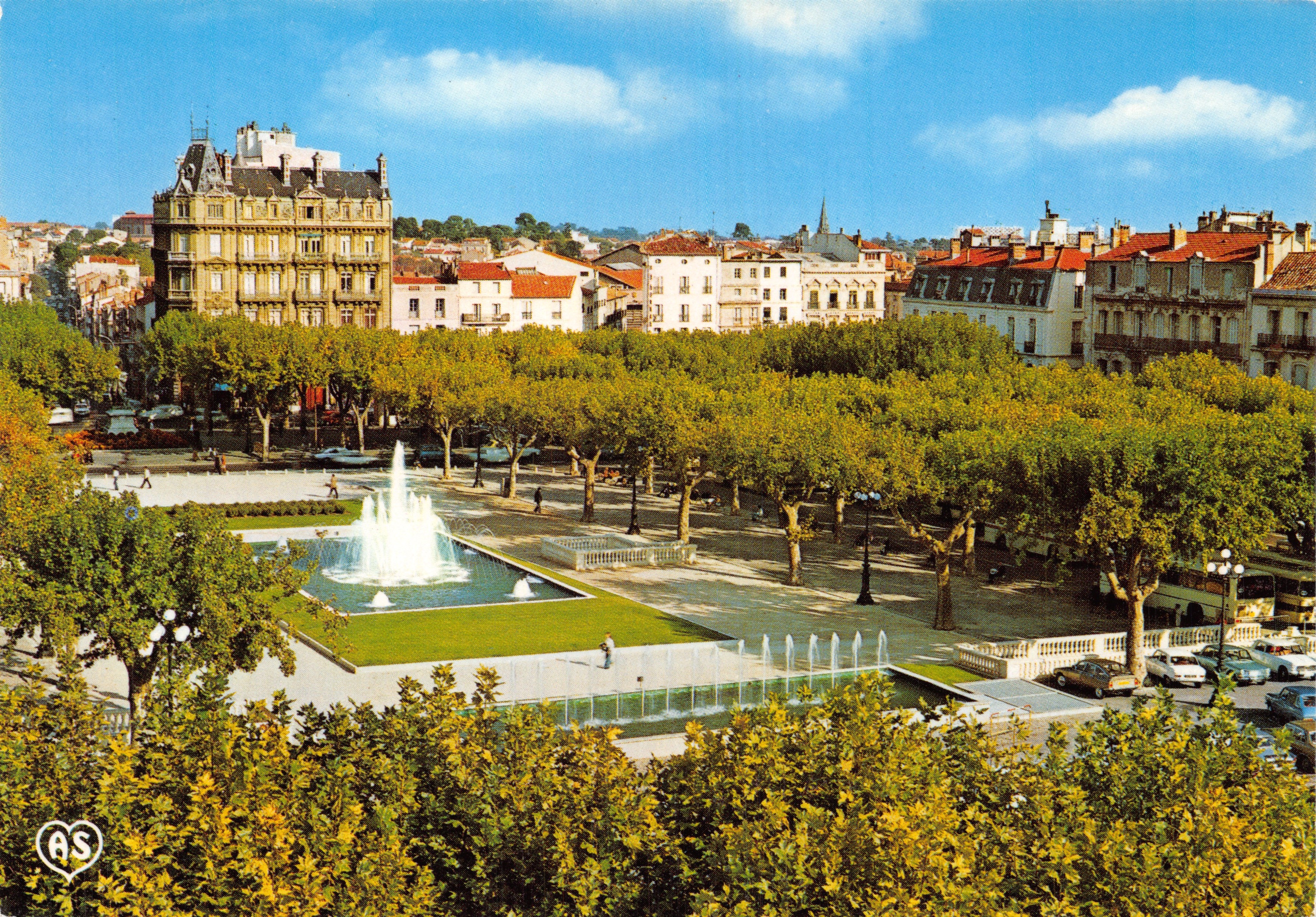 Béziers — Vista panoramica della Place Jean-Jaurès — AS de Coeur, n°1008