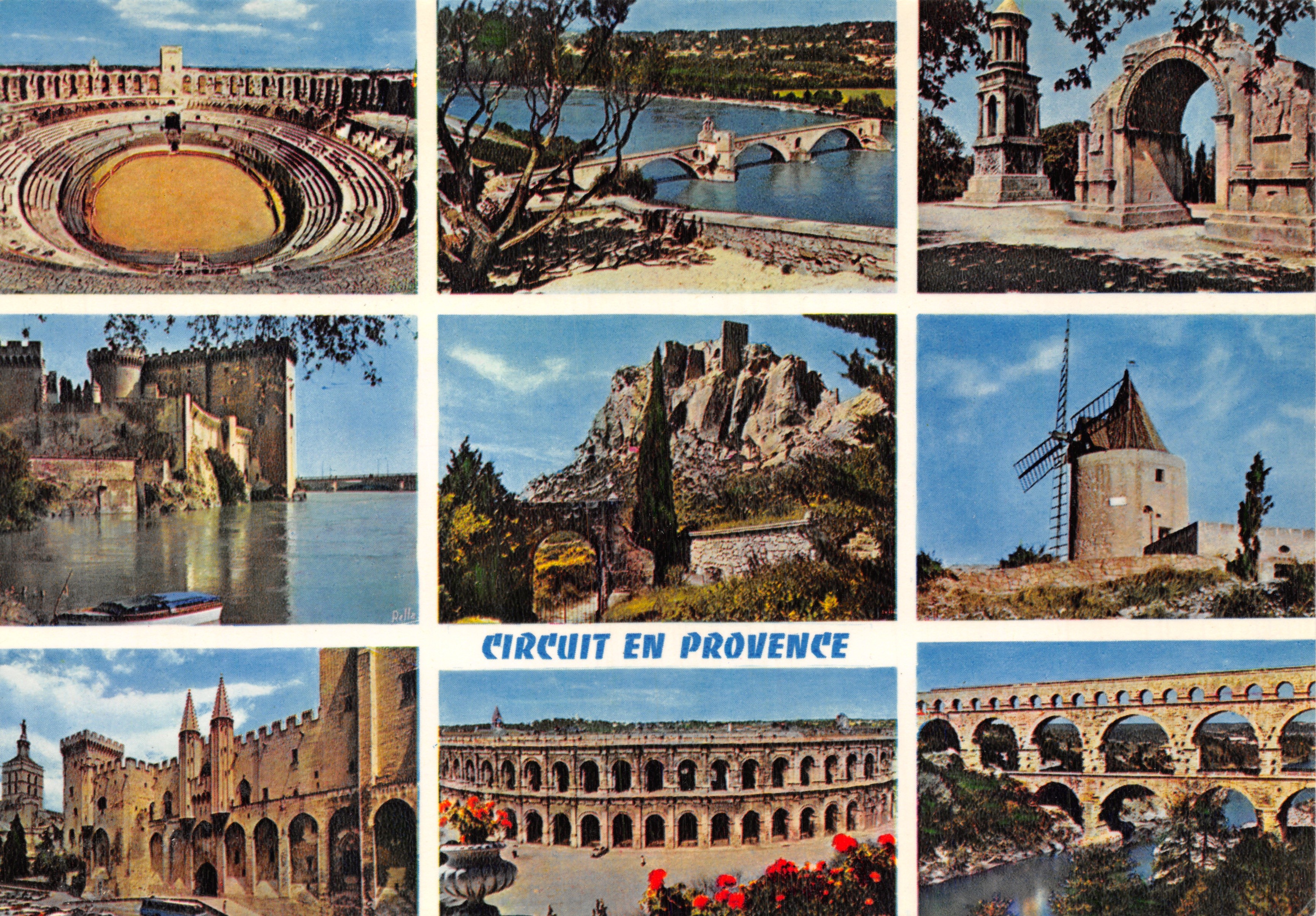 Tour durch die Provence — Collage aus neun historischen Stätten — Éditions Rella NICE