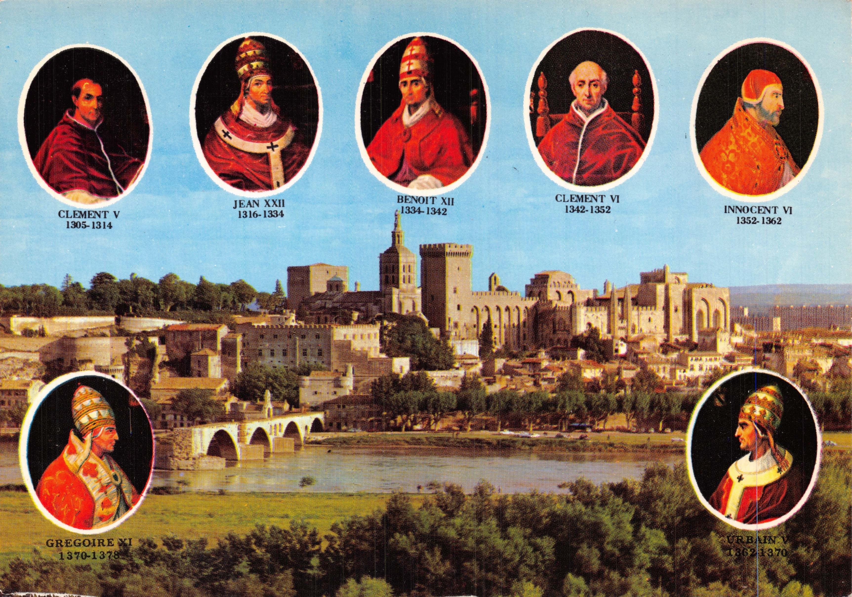 De zeven pausen die in Avignon regerden — Avignon (Vaucluse) — Editions Rella Nice
