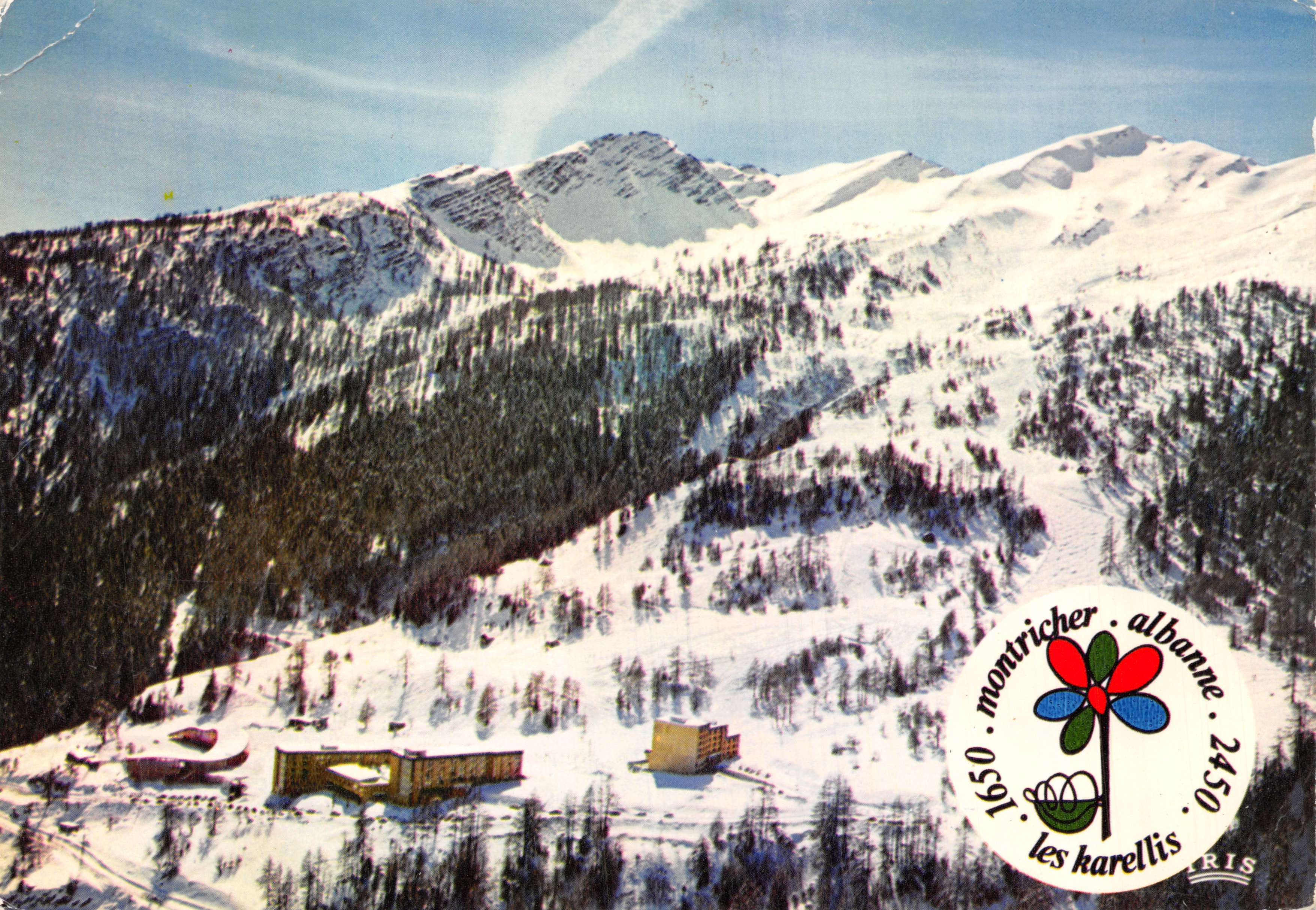 I Karellis — vista panoramica innevata — Éditions Reunies, B.P. 15, 87300 Pânazol