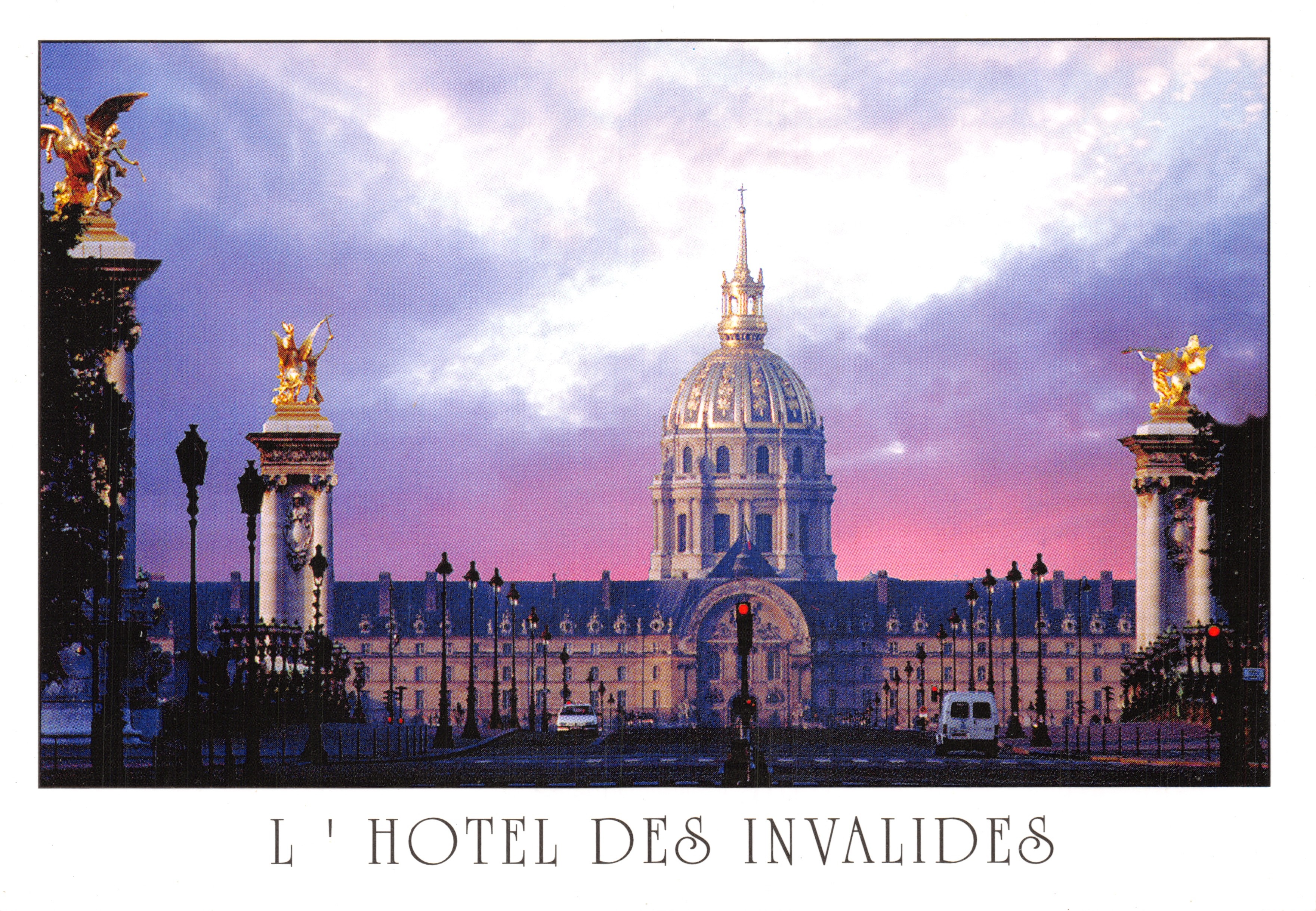 L'Hôtel des Invalides — vista dal ponte Alexandre III — Éditions Leconte