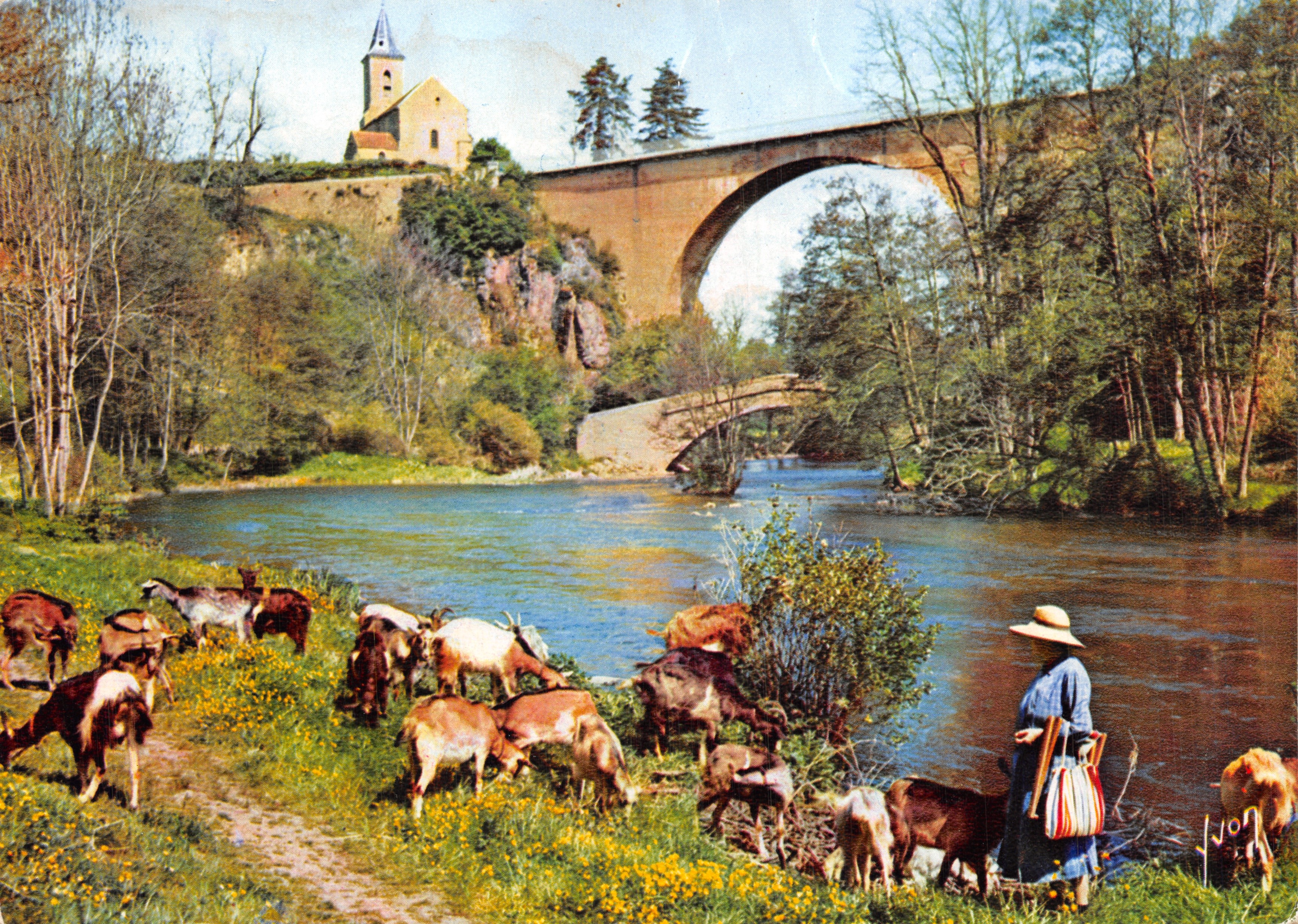 Pierre Perthus — village pittoresque dominant la vallée de la Cure — Éditions d'Art 'YVON', Paris