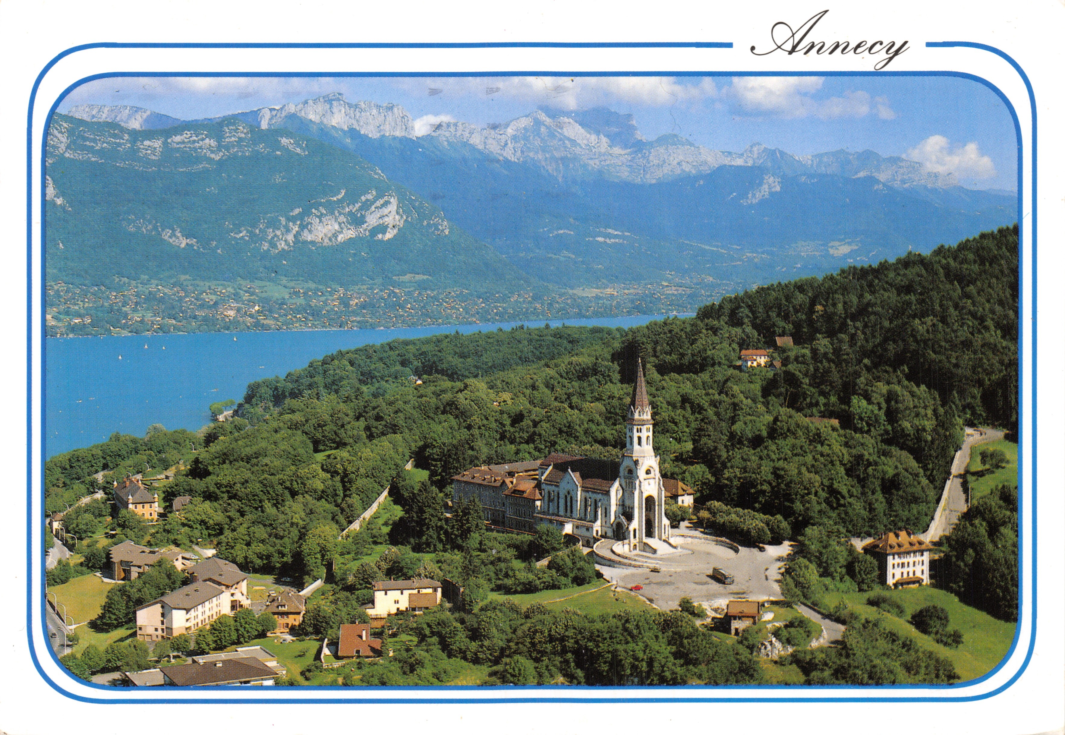 Annecy — vue panoramique avec la chapelle de la Visitation et le lac — Éditions REVALP-ALBERTVILLE