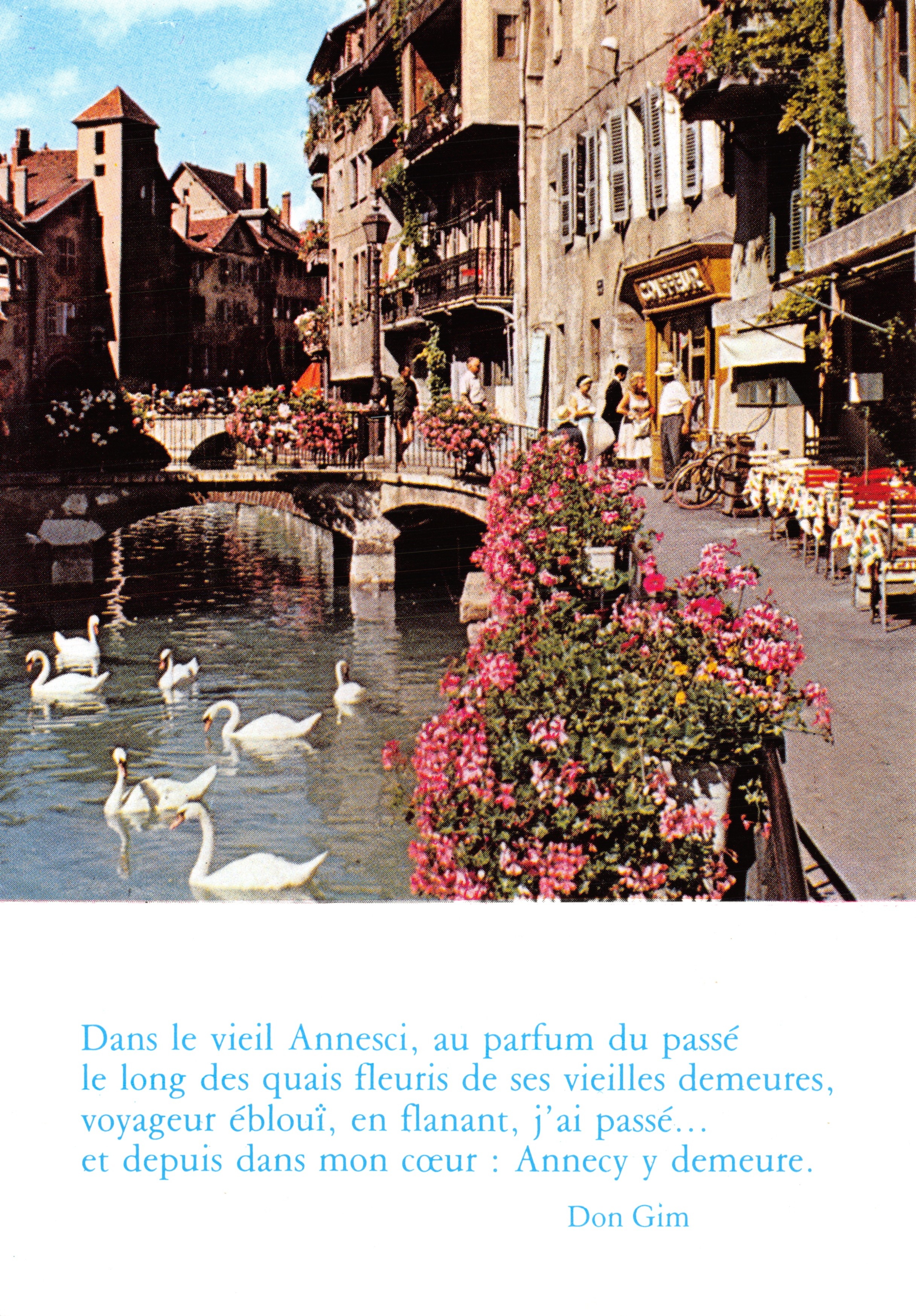 Annecy — Canal du Thiou con cisnes — Edición ROSSAT-MIGNOD