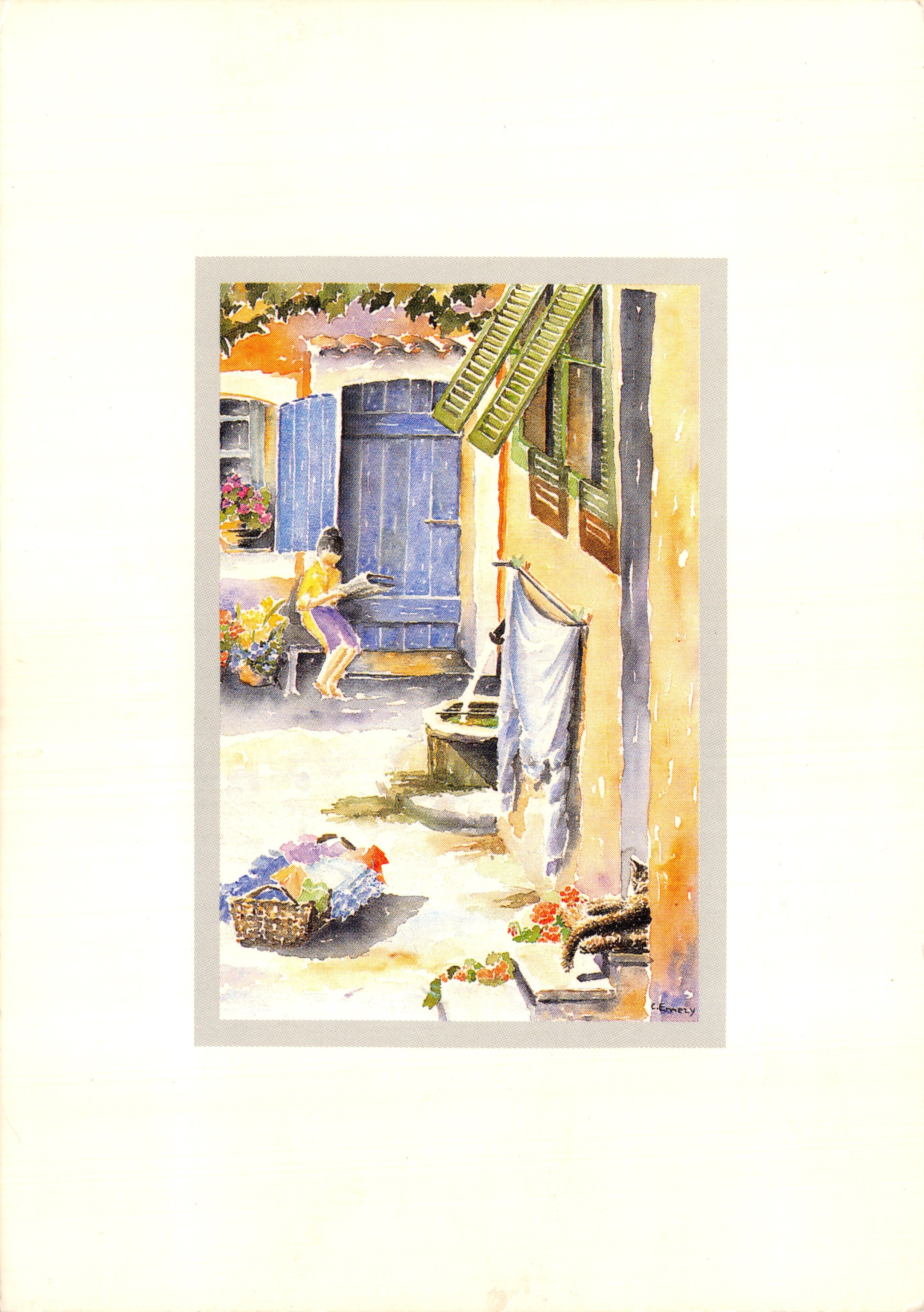Scène de rue — vue d'ensemble d'une place avec personnes et fleurs — éditeur Seppim édition, n° 42.04.4197