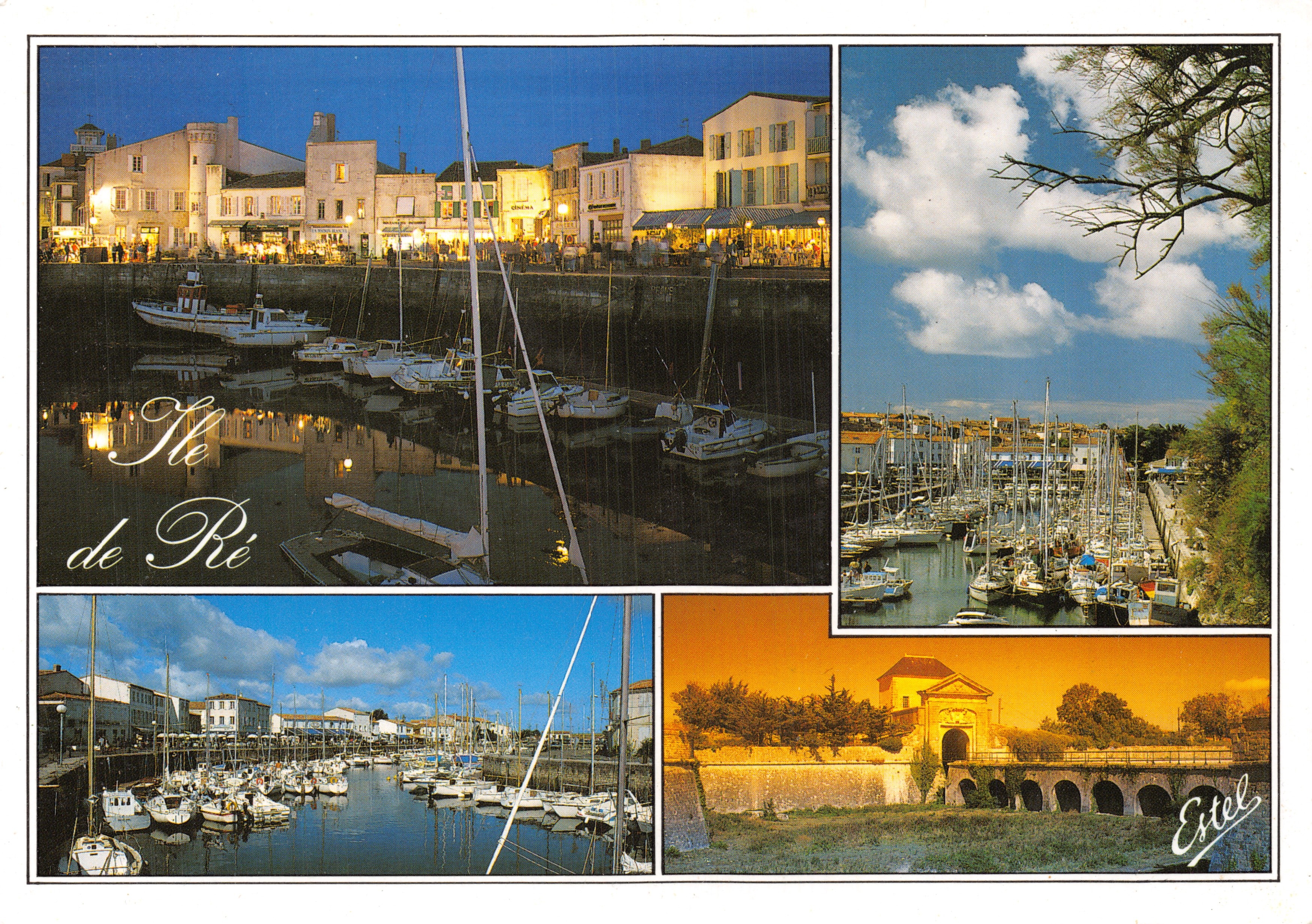 Île de Ré — vue du port et du château — Éditions Estel