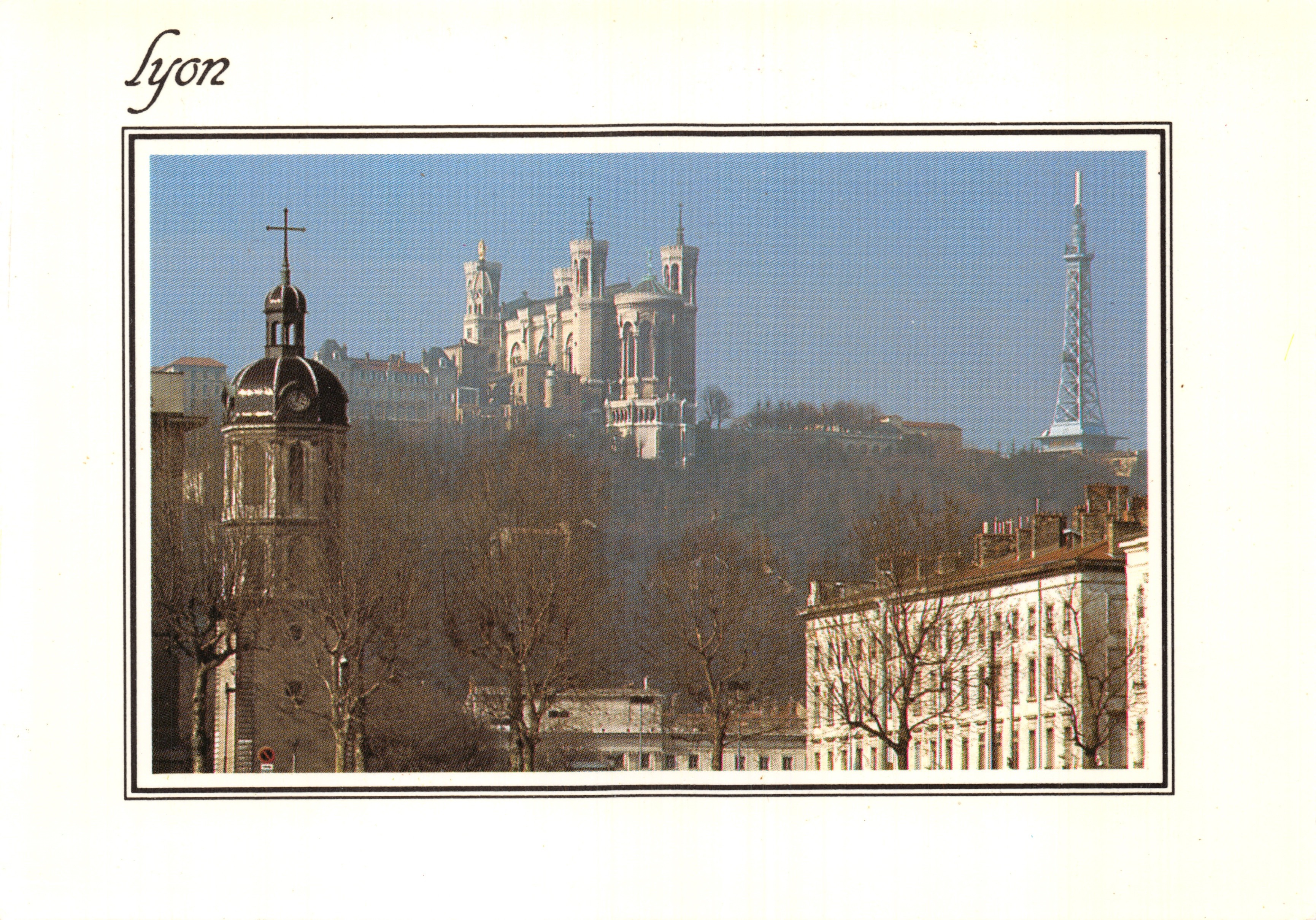 Lyon — vista della basilica Notre-Dame de Fourvière e della torre della Charité — Éditions GUYO & Cie