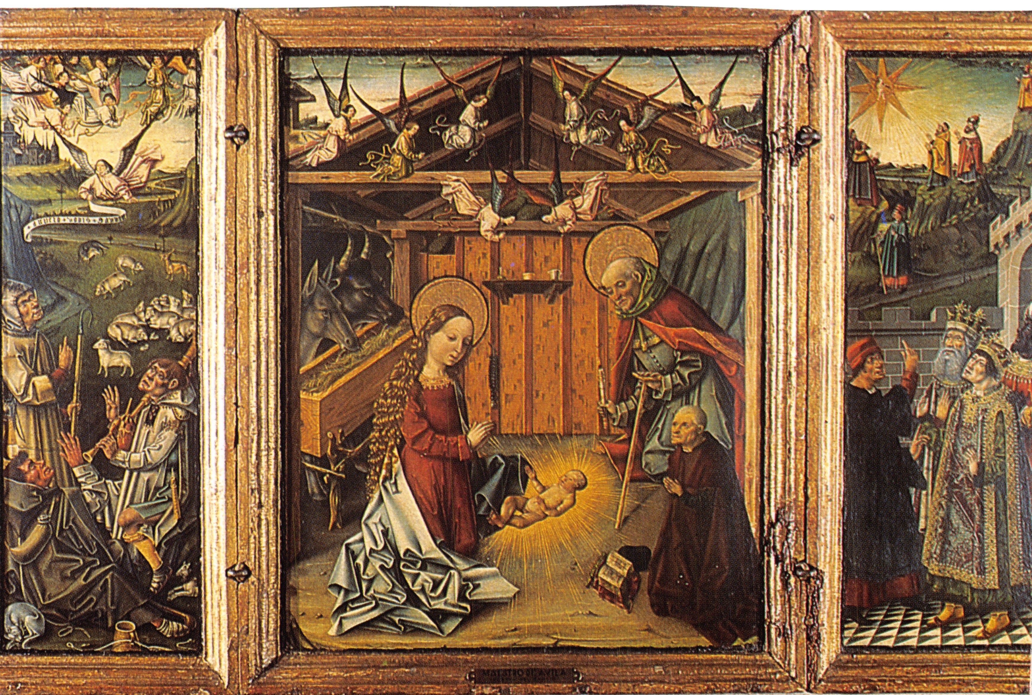 Natividad — tríptico del Maestro de Avila — editor MAESTRO DE AVILA