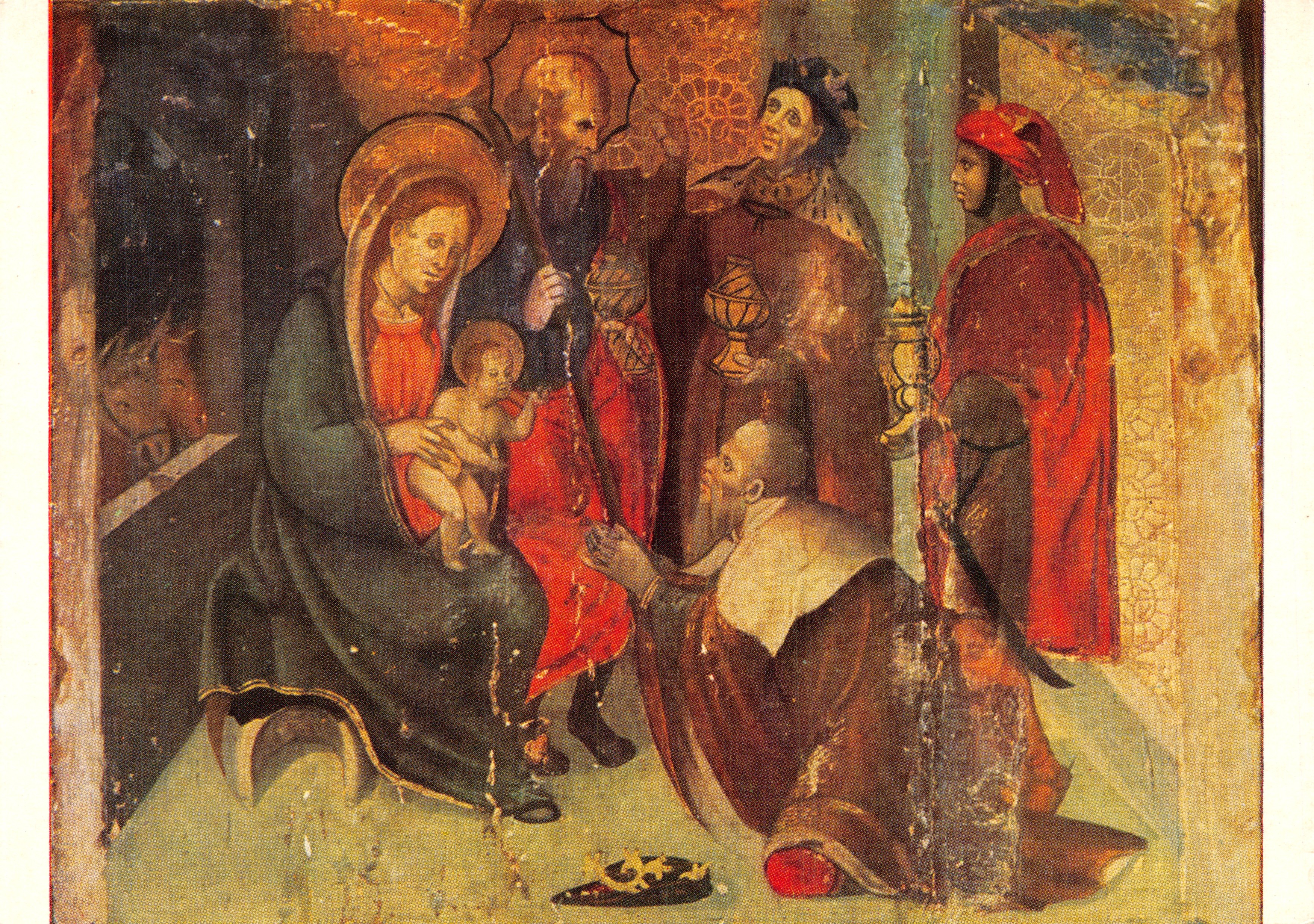 Anbetung der Weisen — Retablo Escuela Catalana (erste Hälfte des 16. Jahrhunderts) — Verlag LA POIIGRAFIA S.A.