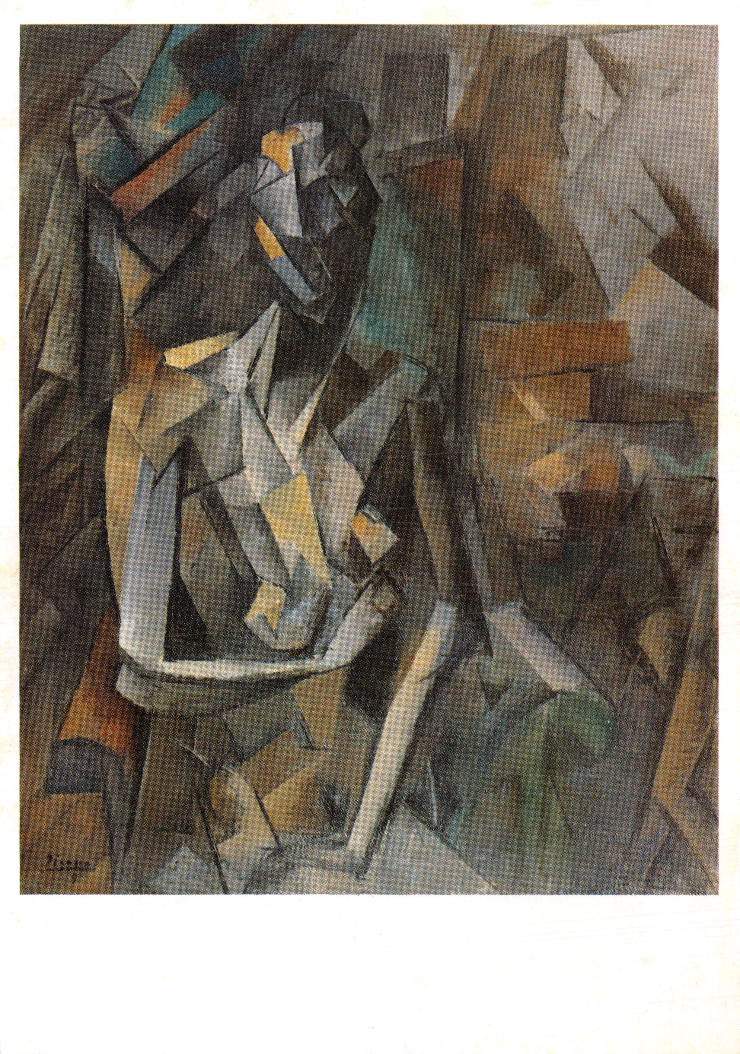 Mujer sentada — Obra de Pablo Picasso — Impresa por Henry Stone & Son (5M983)