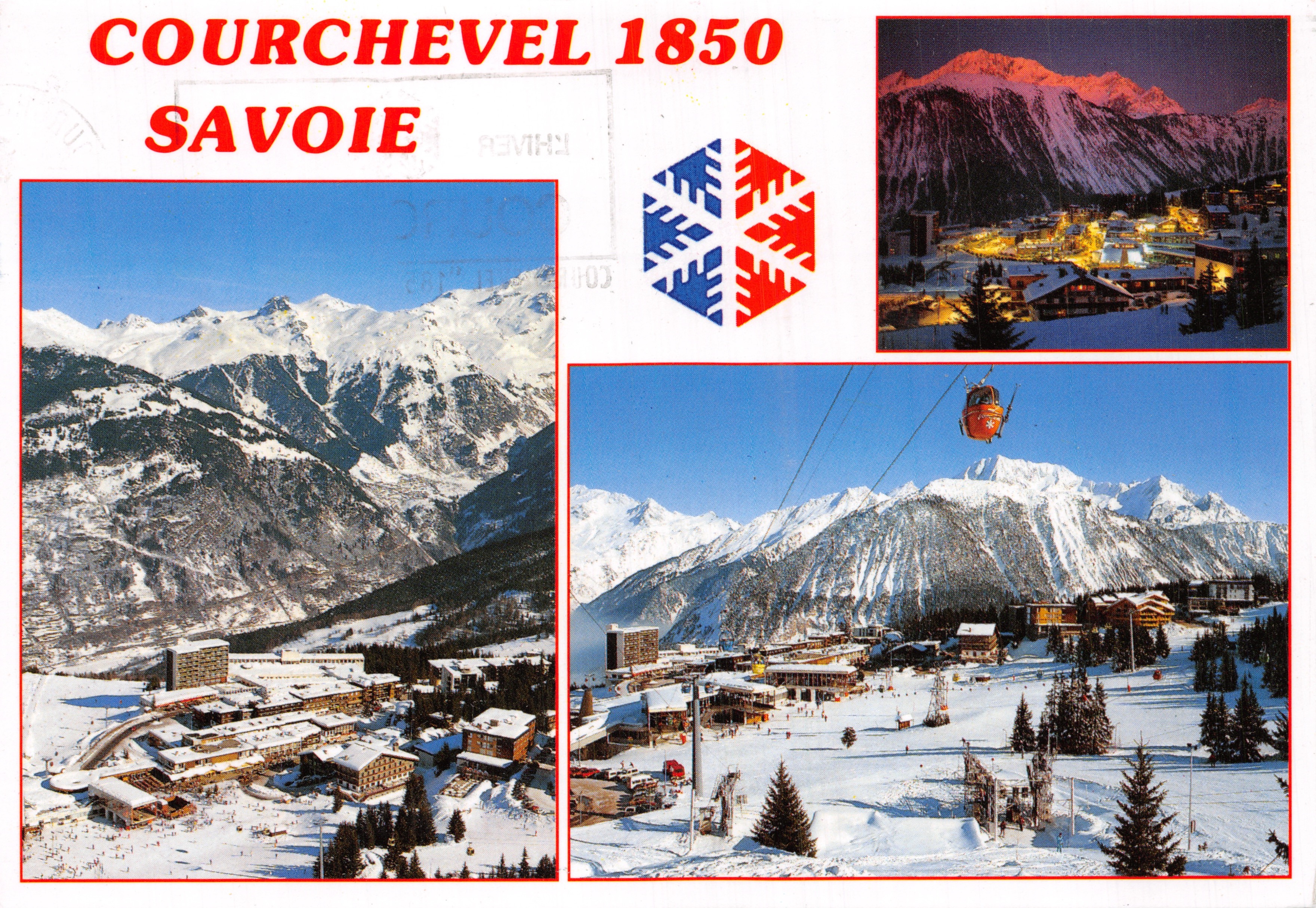 Courchevel 1850 — panoramisch uitzicht op de bergen en de lift — Éditions Révalp Albertville