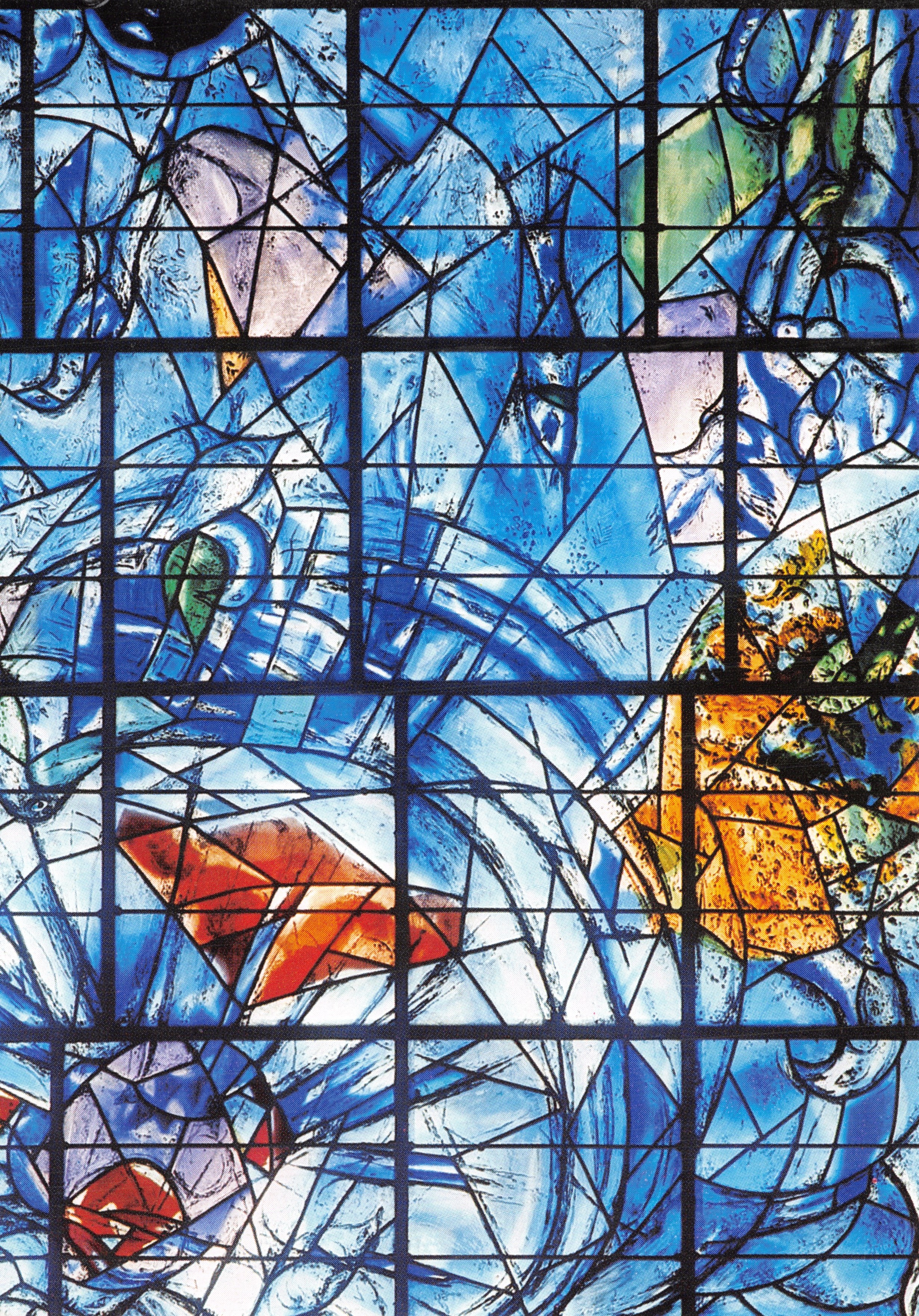 Vidriera abstracta — Obra de Marc Chagall — Éditions des Musées Nationaux