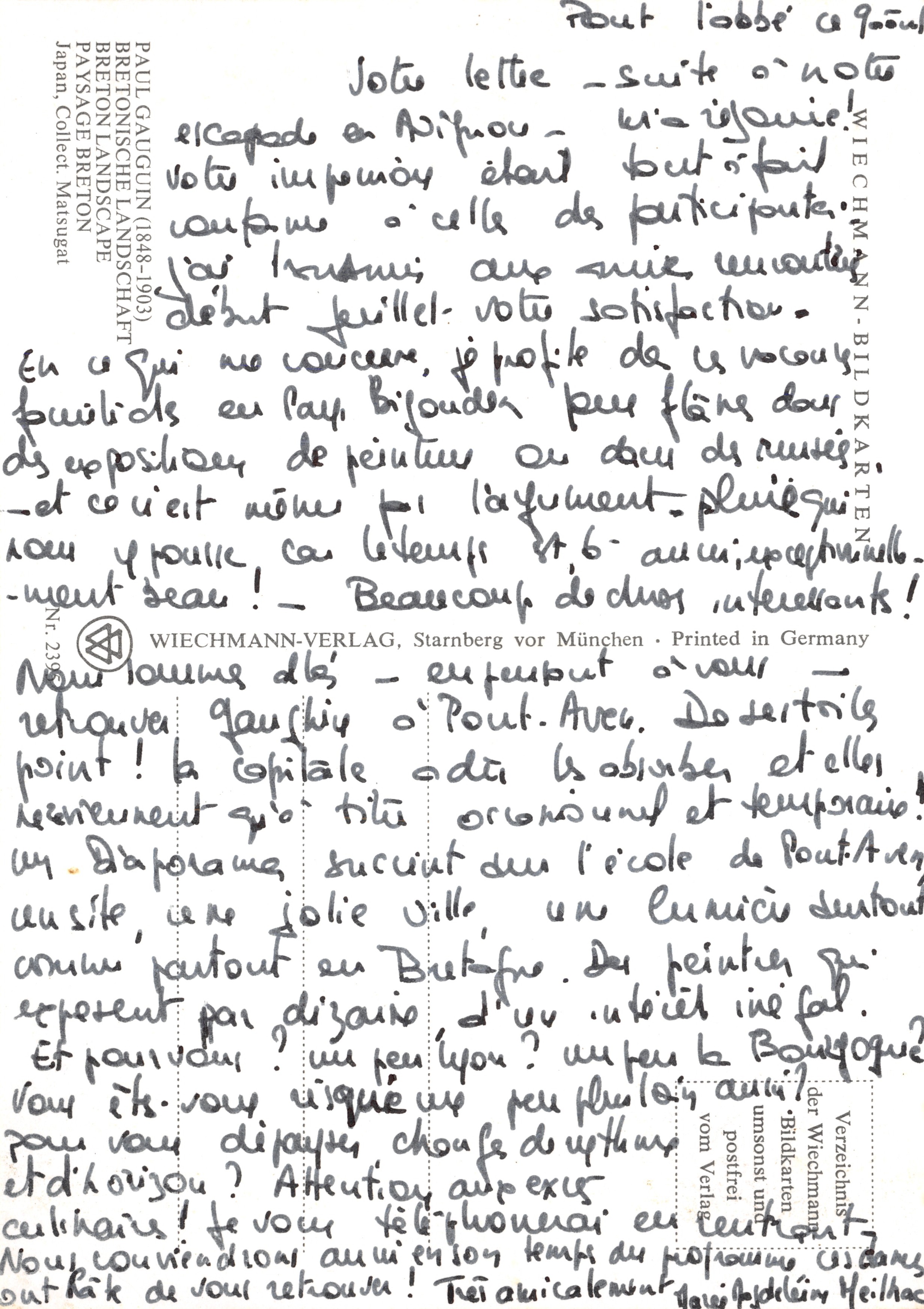 Paysage breton — village et paysage — éditeur WIECHMANN-VERLAG, n°2390 — Back