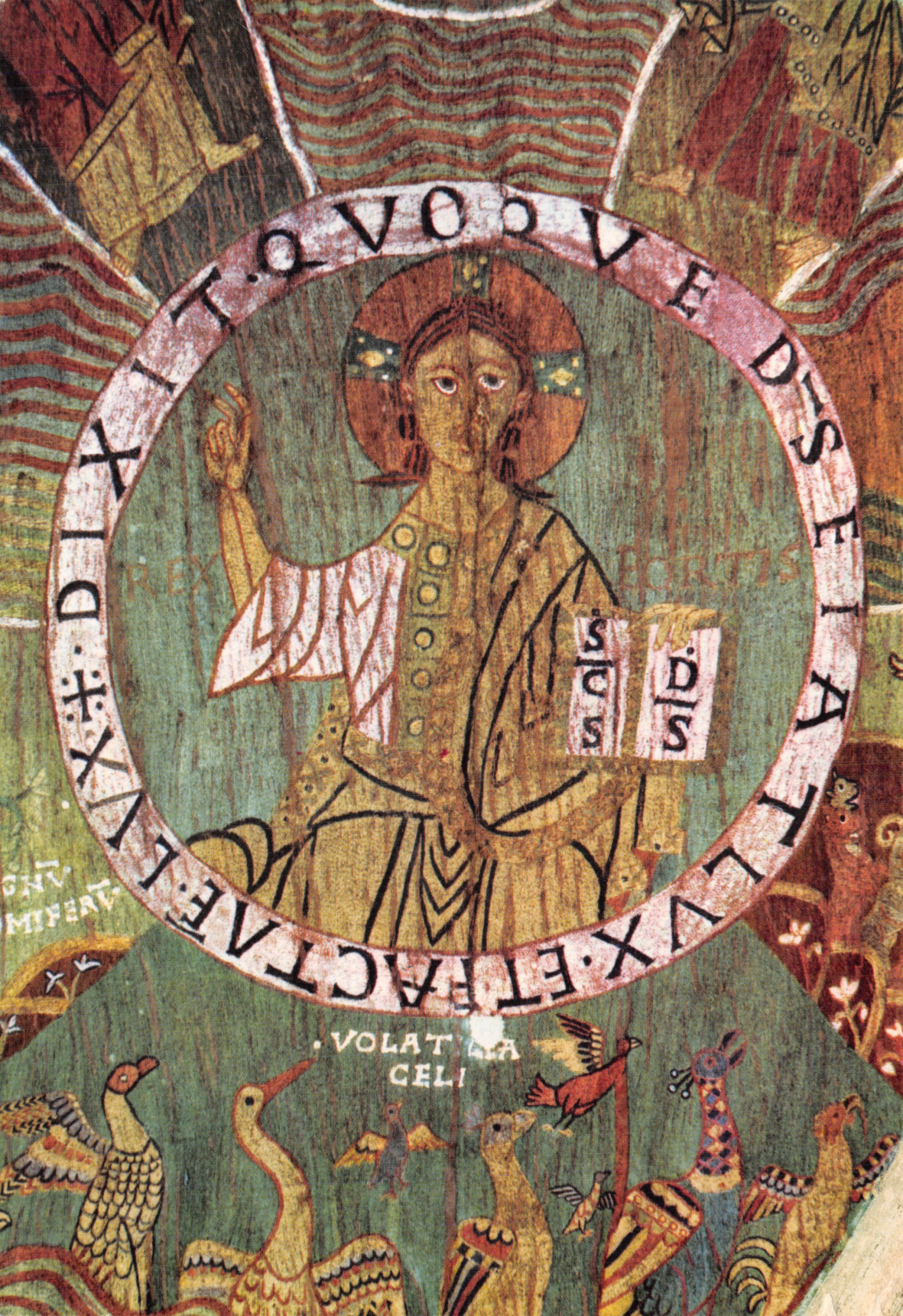 De Meester van de Schepping — detail van de tapestry van het Schatgoed van de Kathedraal van Gérone — uitgever CABILDO CATEDRAL