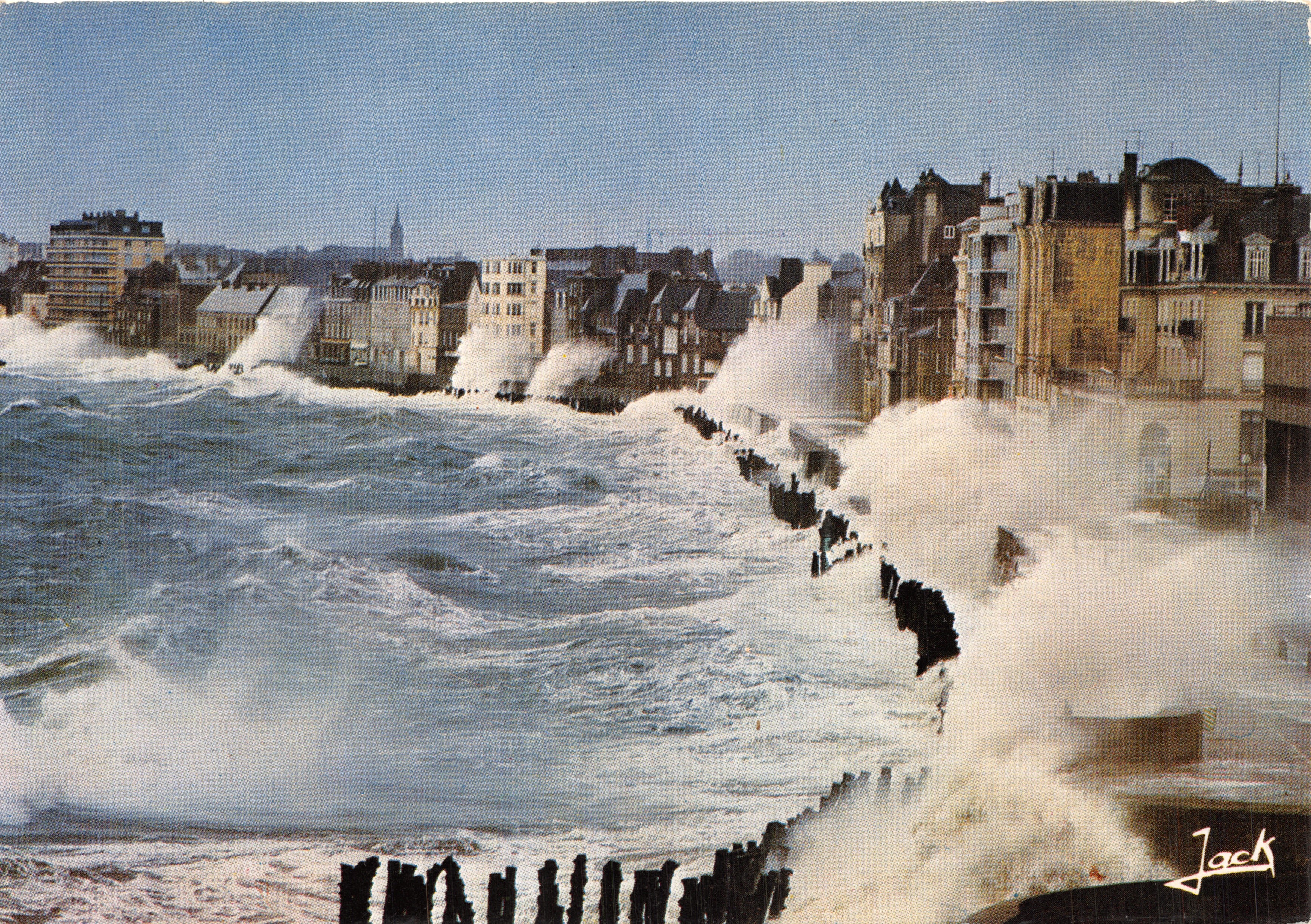 Tormenta de equinoccio en la playa de Sillon — Saint-Malo, edición Jack
