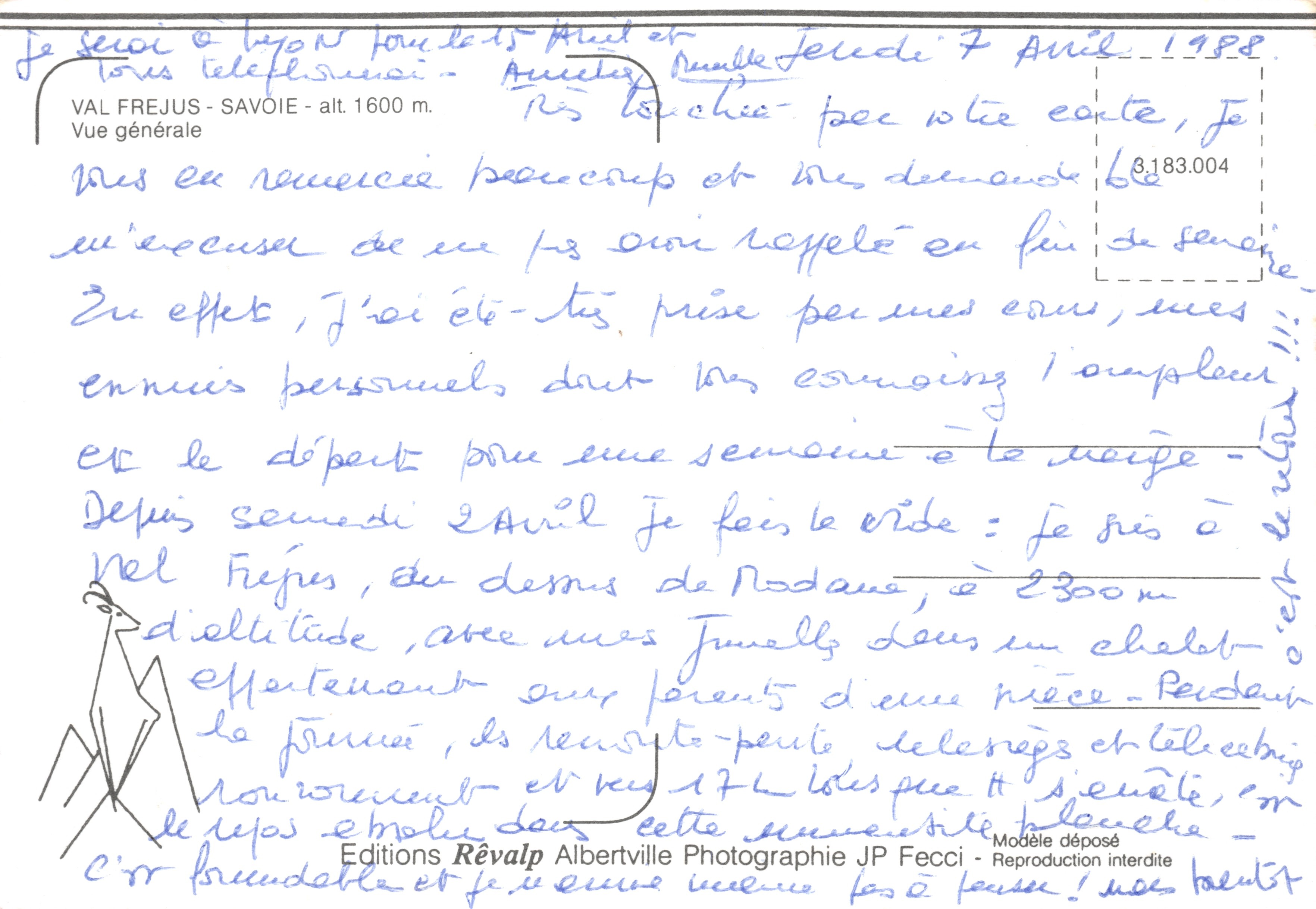 Val Fréjus — algemene sneeuwbedekte ansicht — Éditions Révalp Albertville — Achterkant