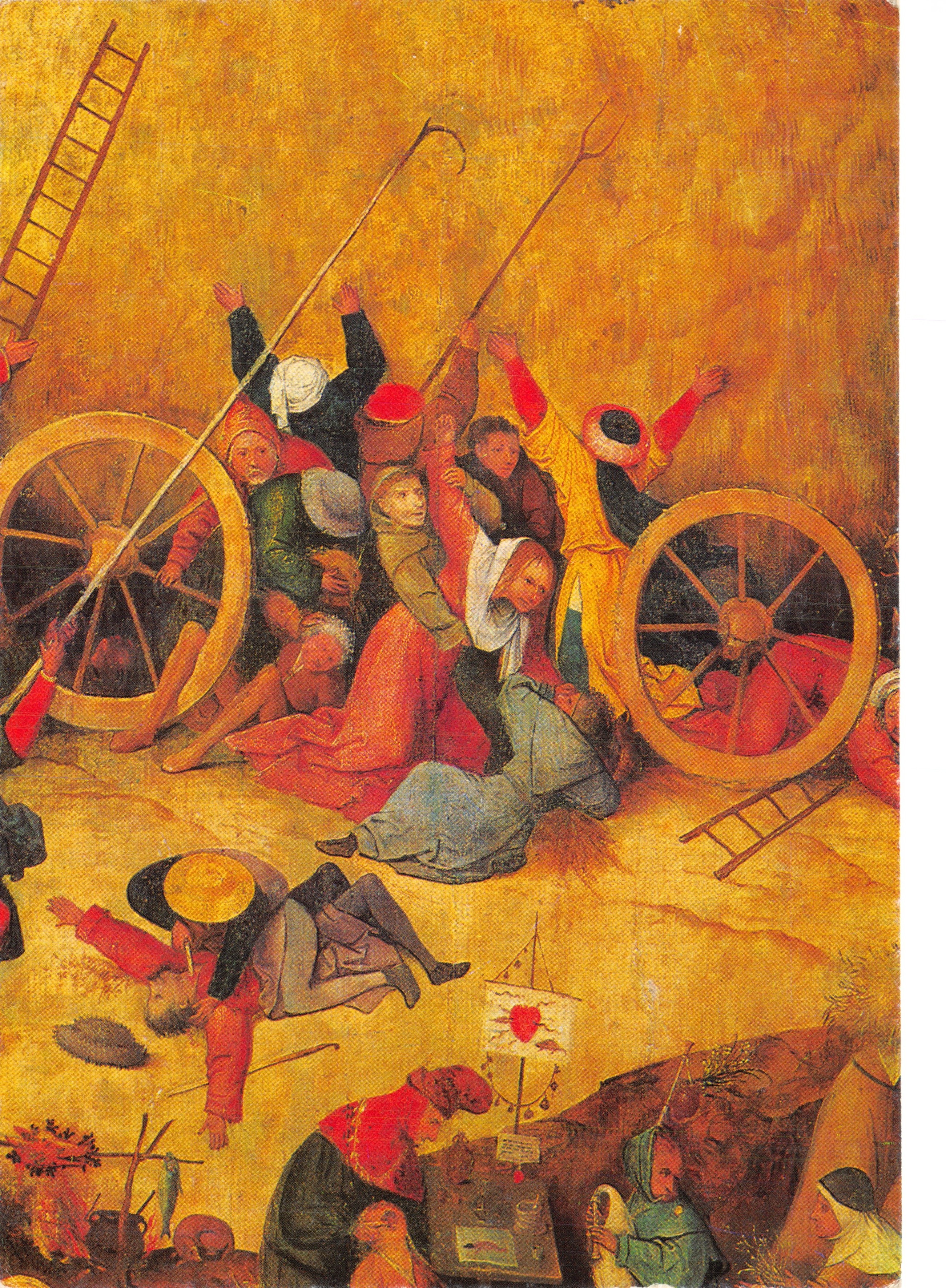 De hooiwagen — detail van de schilderij van Bosch — uitgever Sillex, nr. P.232