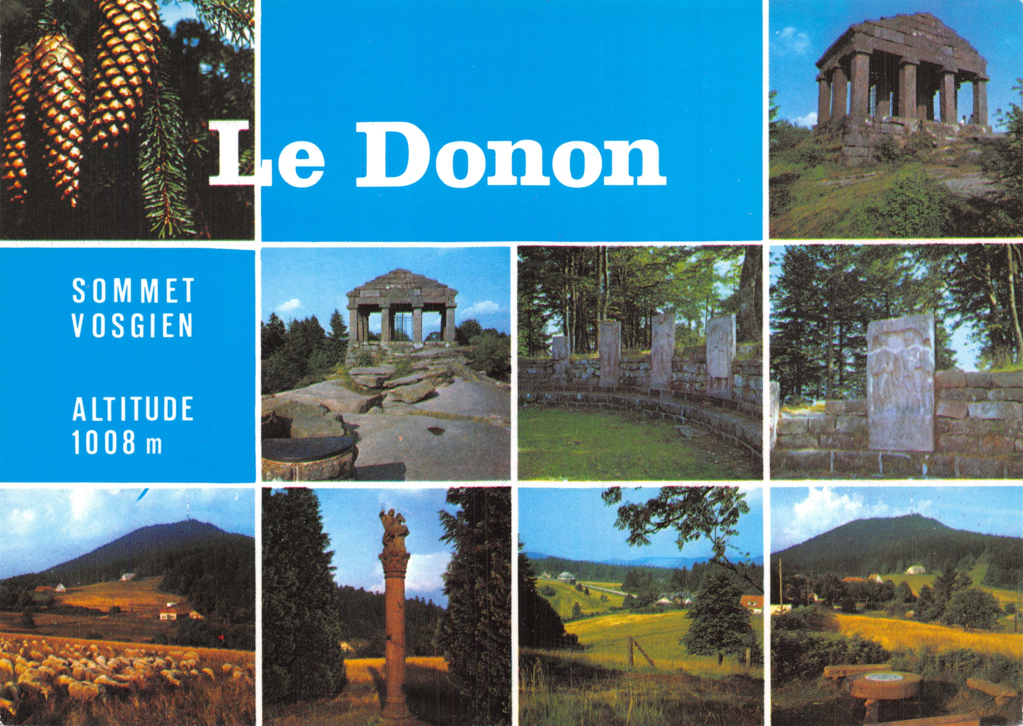 De Donon — top van de Vosges met Griekse tempel en landschappen — uitgever COMPA