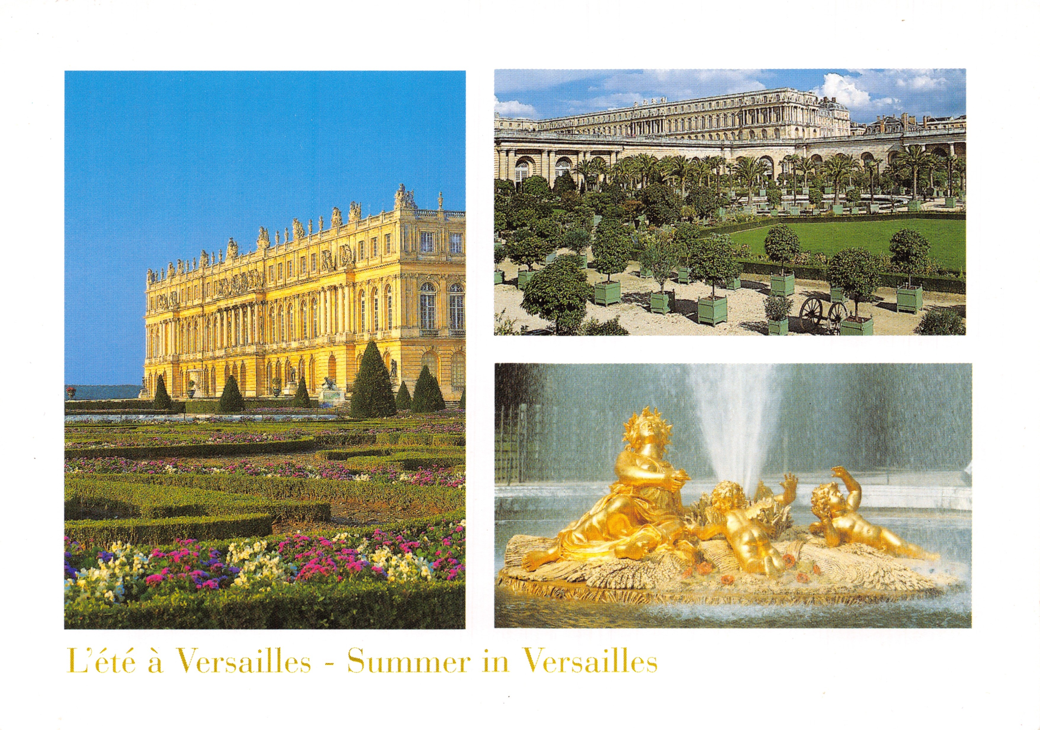 Versailles — vue du château, du parterre du sud et de la fontaine des enfants — Éditions Art Lys