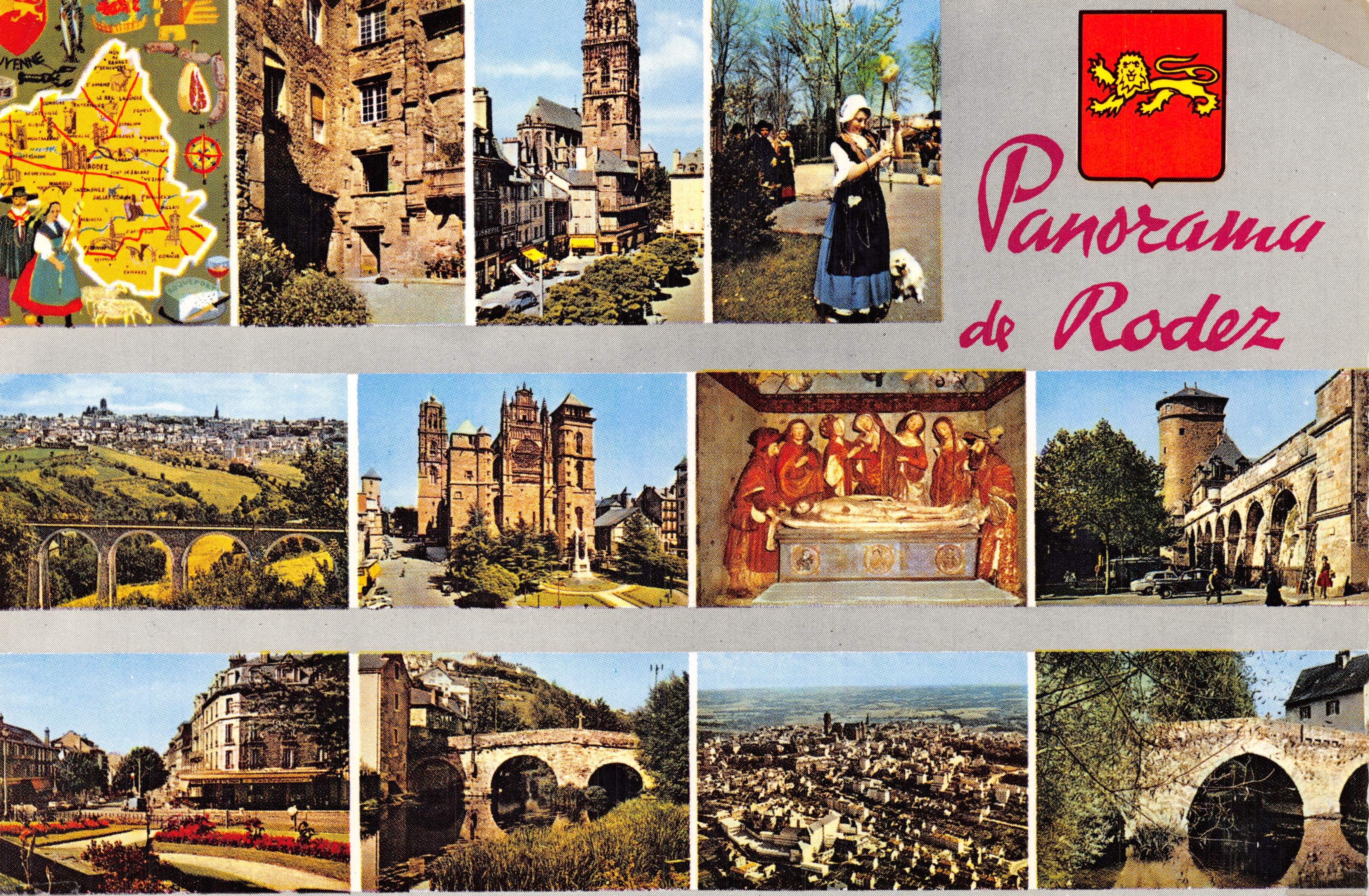 Rodez — Panorama de Rodez — Éditions Modernes « Théojac », Limoges