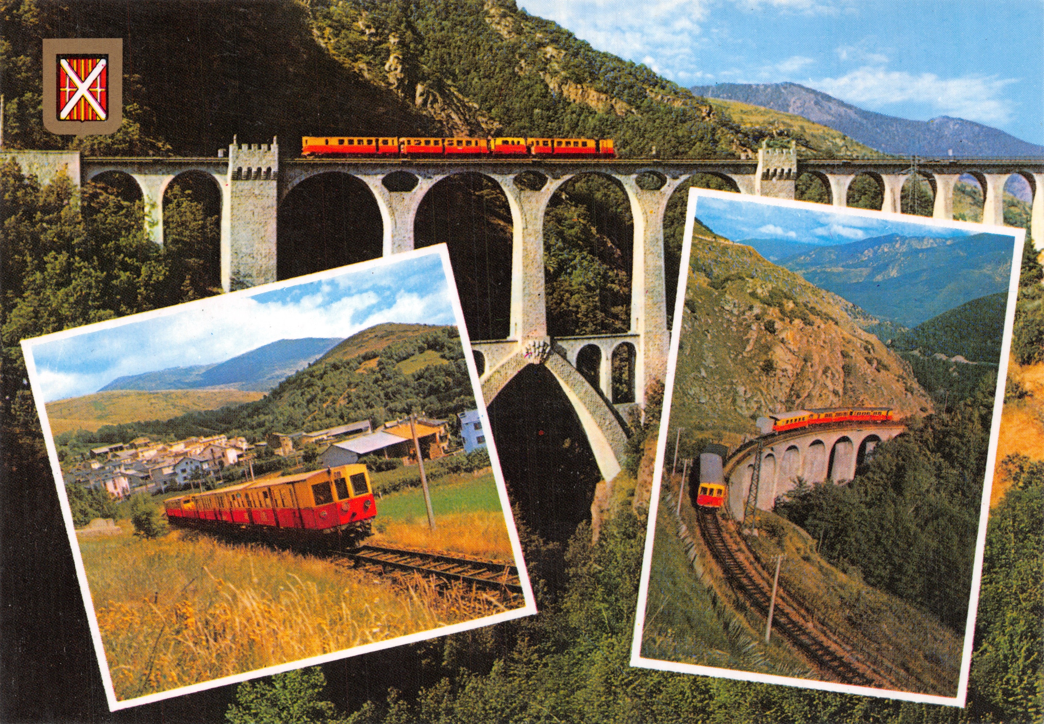 The Little Yellow Train in Cerdagne — Railway Bridges and Mountain Landscapes — Editions DINO Perpignan, n° 2393 E