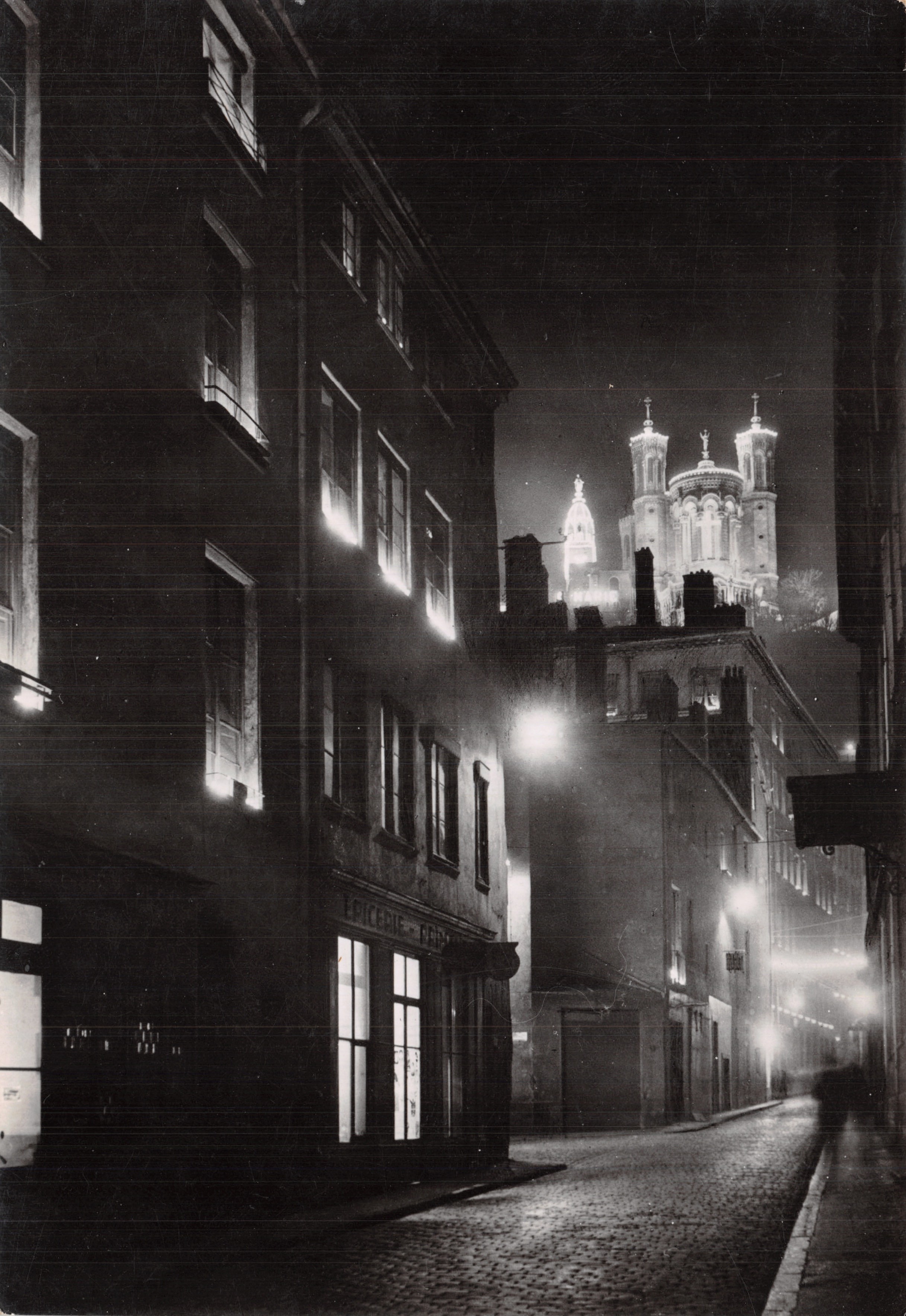 Vue nocturne de la cathédrale de Lyon — éditeur Collection d'Art du Petit Chat, n° 034