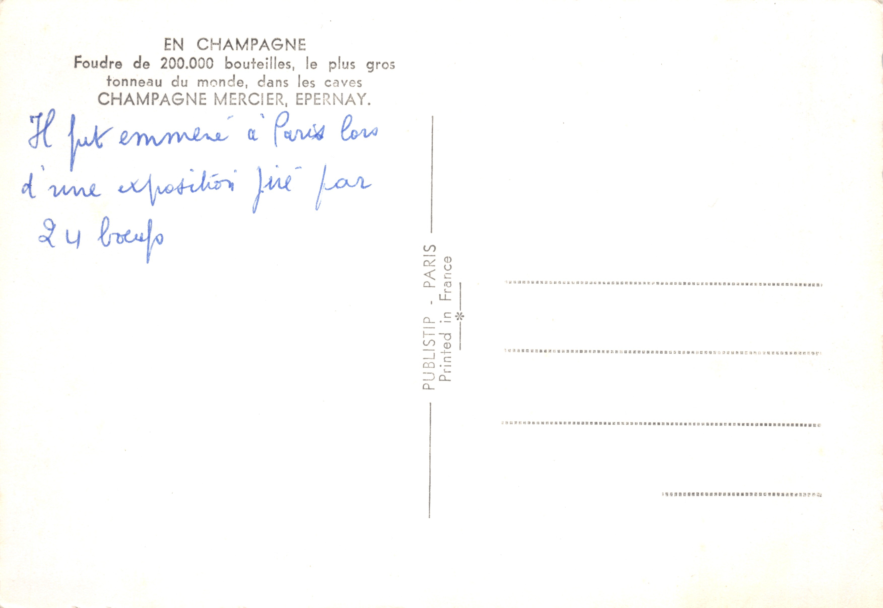 Foudre de 200.000 bouteilles — le plus gros tonneau du monde — Champagner, Epernay — Achterkant