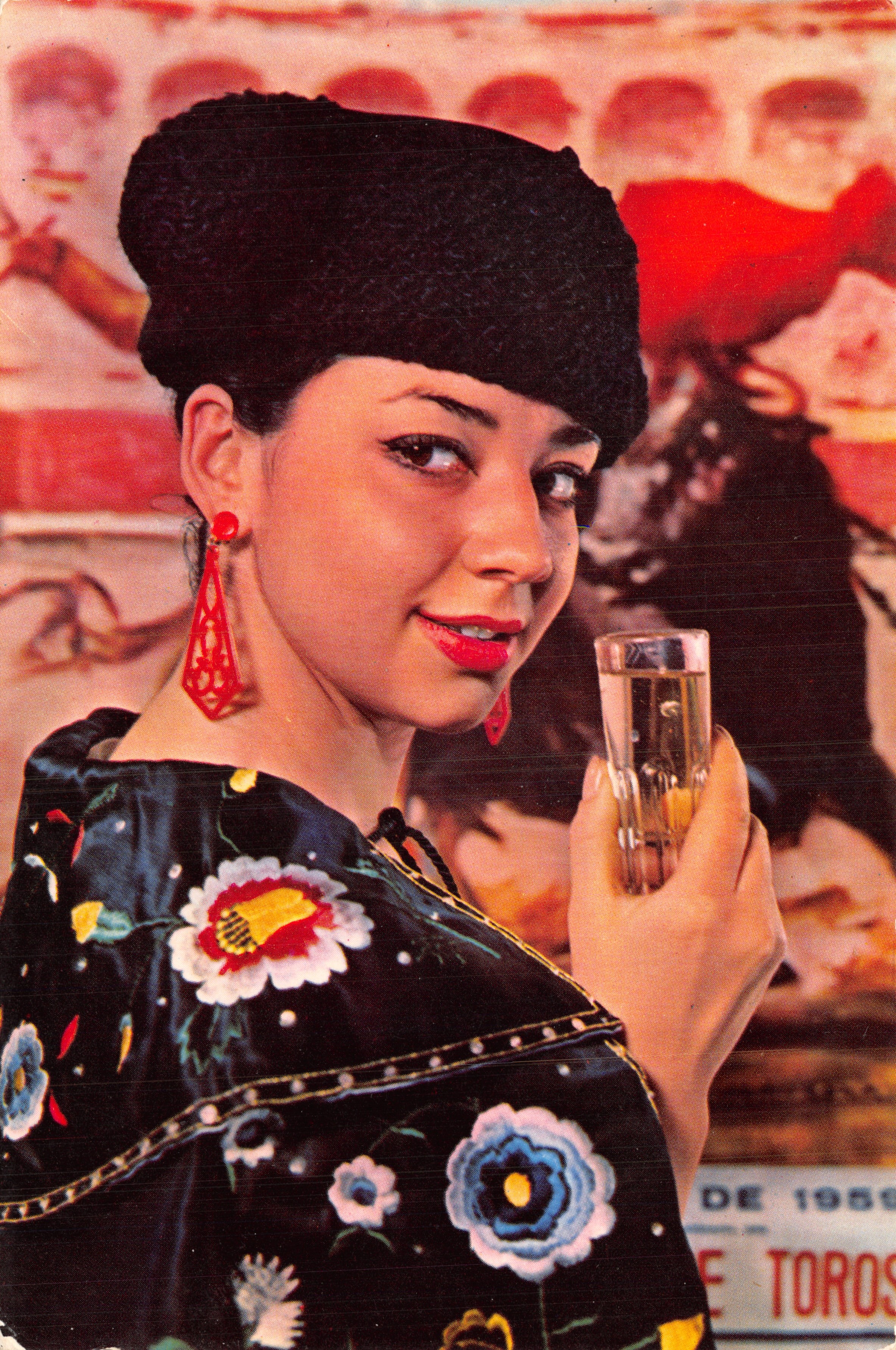 Frau im Flamenco-Kostüm — Stierkampf-Szene — Verlag Elisionem Lux - Color