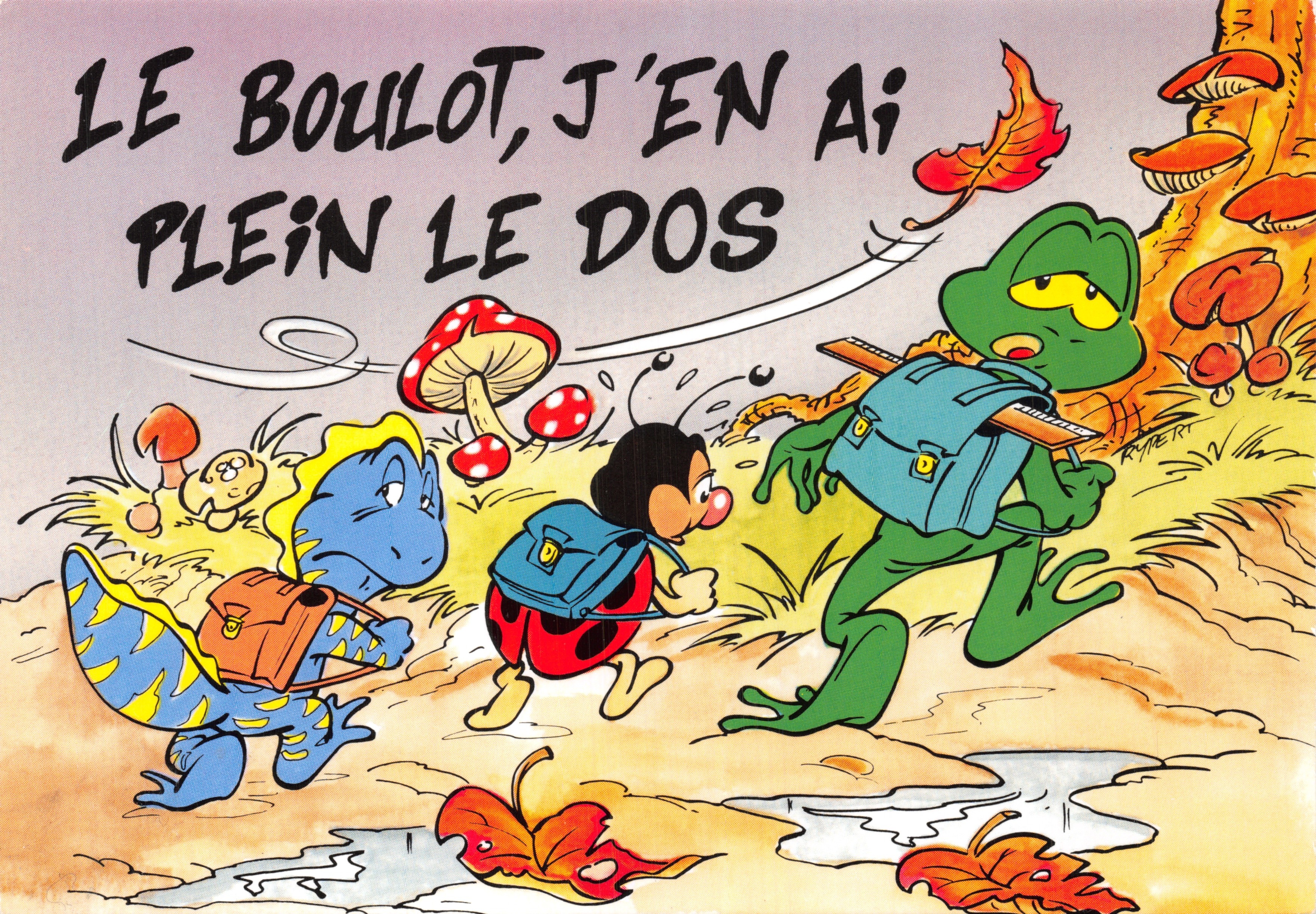 Les Schtroumpfs — scène de course avec champignons — Rypert et CBF