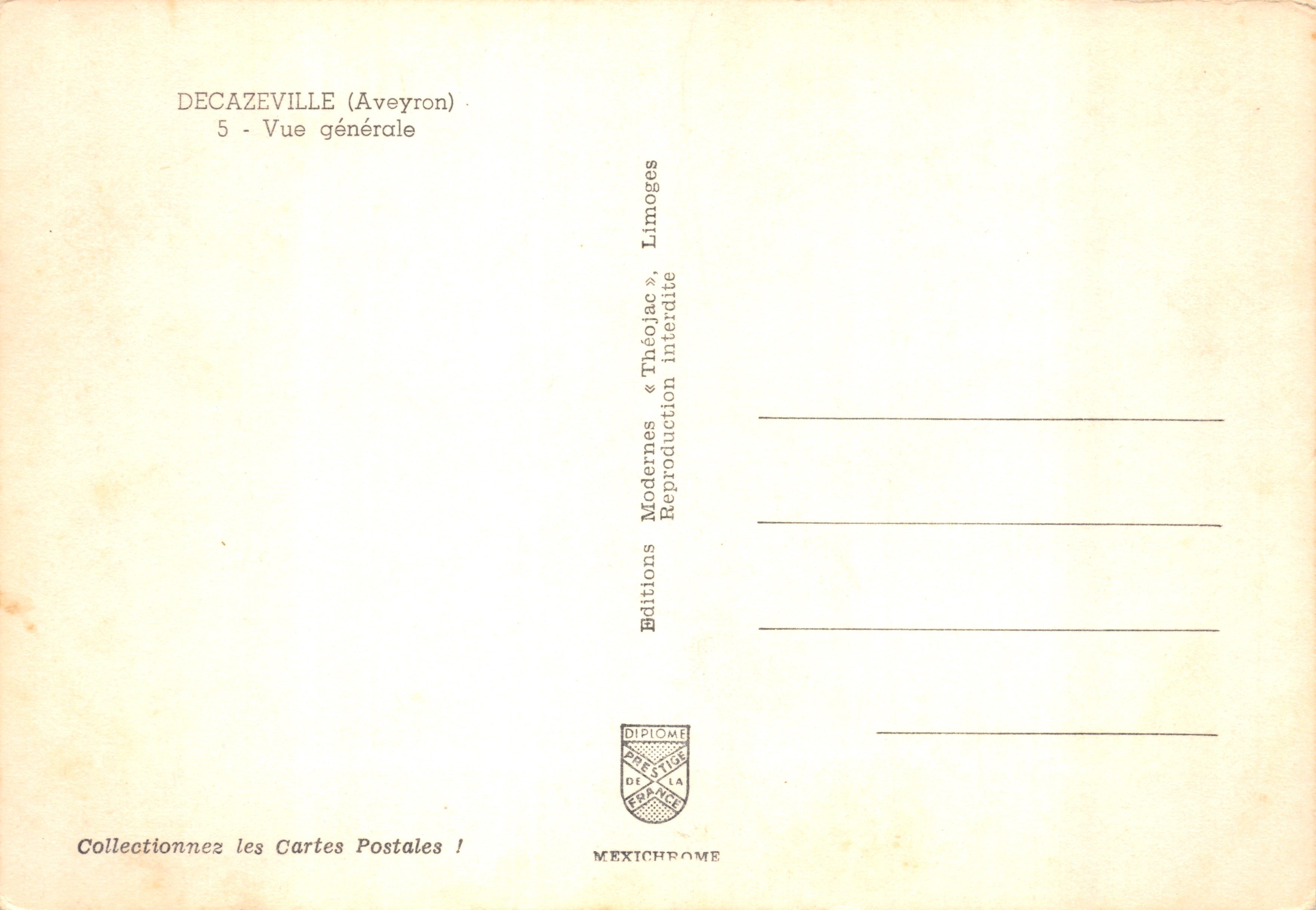 Decazeville (Aveyron) — algemene uitzicht — Uitgaven Diplôme — Achterkant