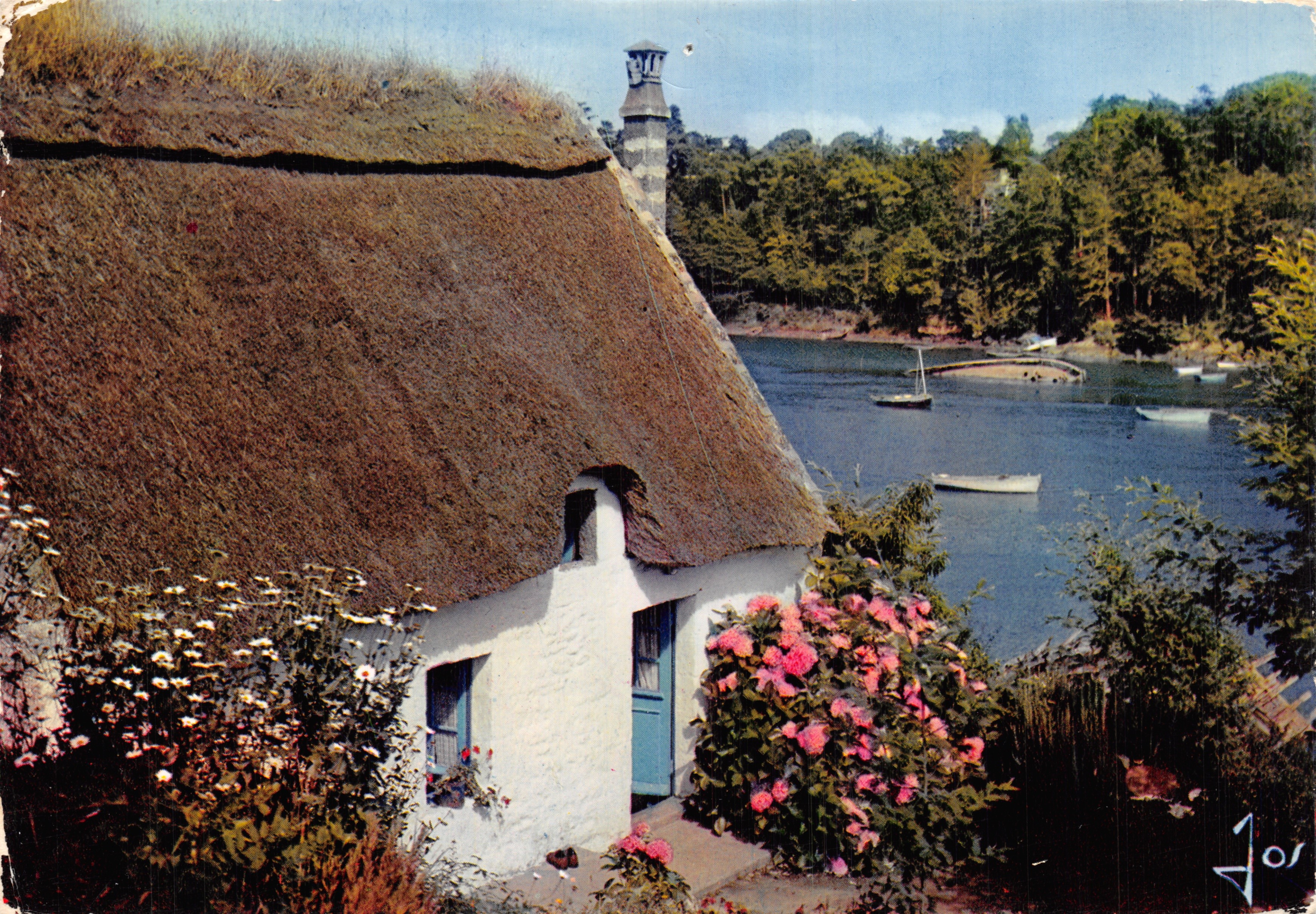 Maison du pêcheur — sur la rivière (Kerdruc) — Éditions d'Art JOS, Le Mexichrome
