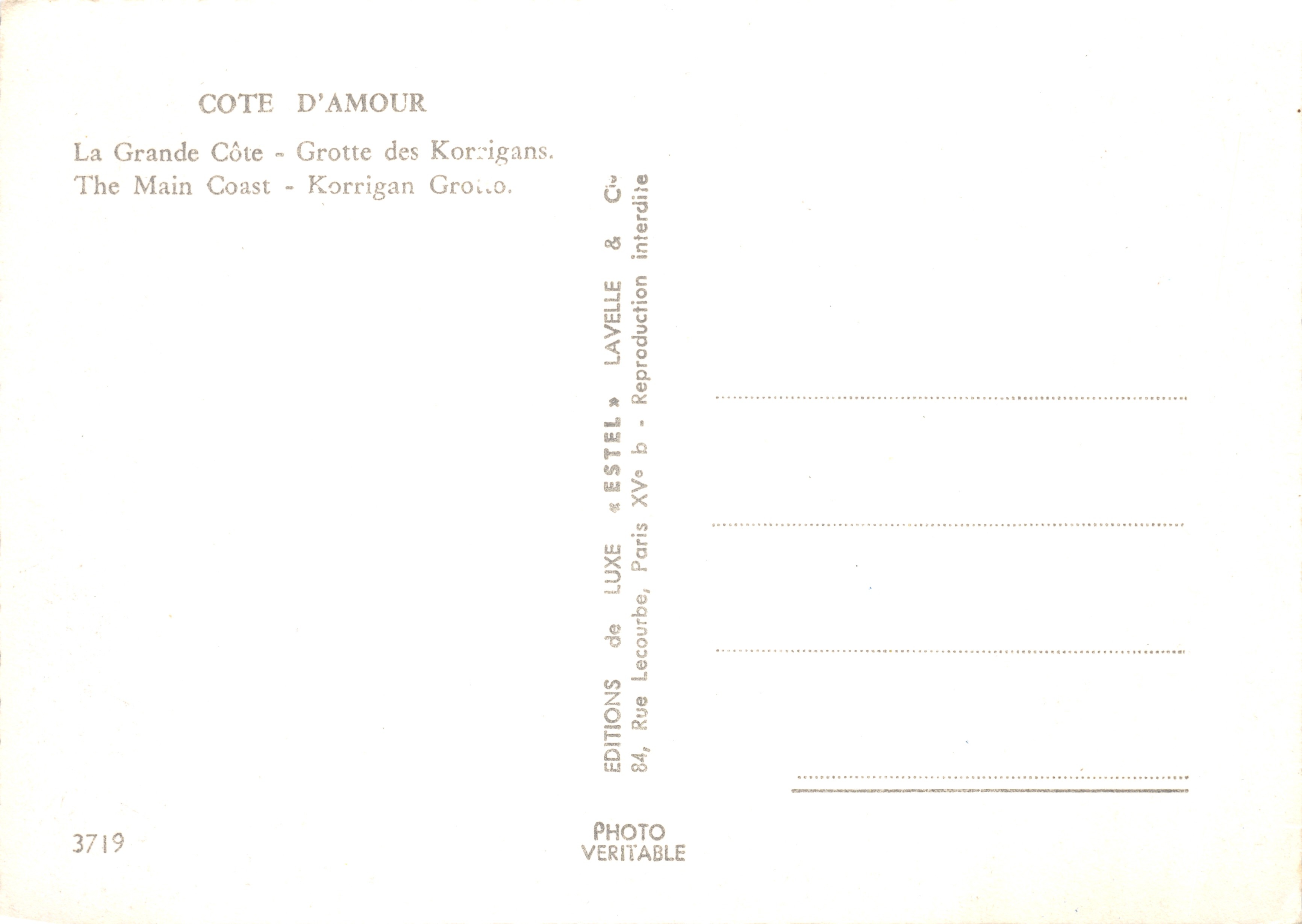 Grotte des Korrigans — vue depuis l'intérieur — Estel — Reverso